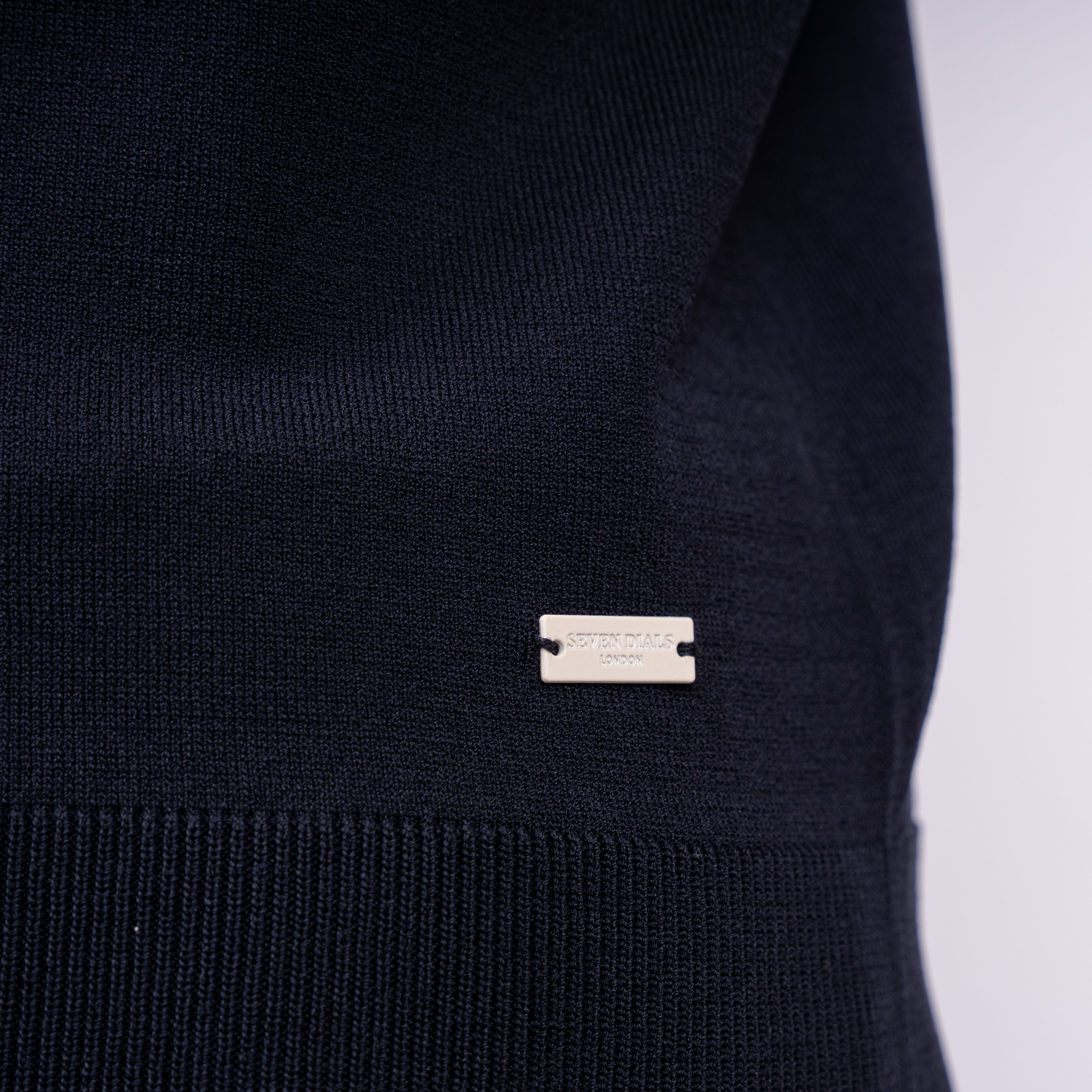 SEVEN DIALS Technische Buttonless Polo Blauw | Hayden