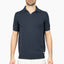 SEVEN DIALS Gebreide Buttonless Polo Blauw | Dyche