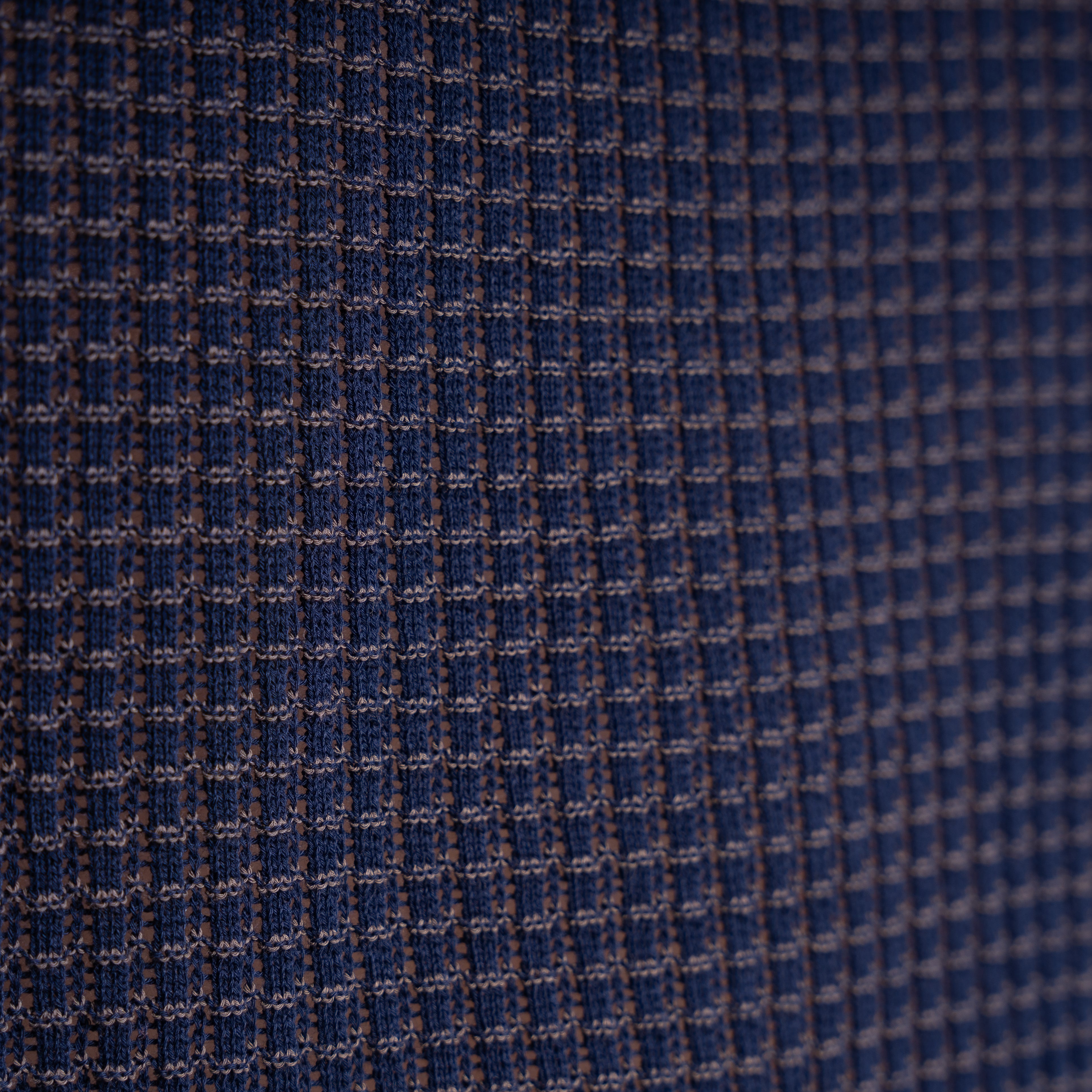 Gran Sasso Buttonless Polo Blauw | Bicolor Fresh Cotton