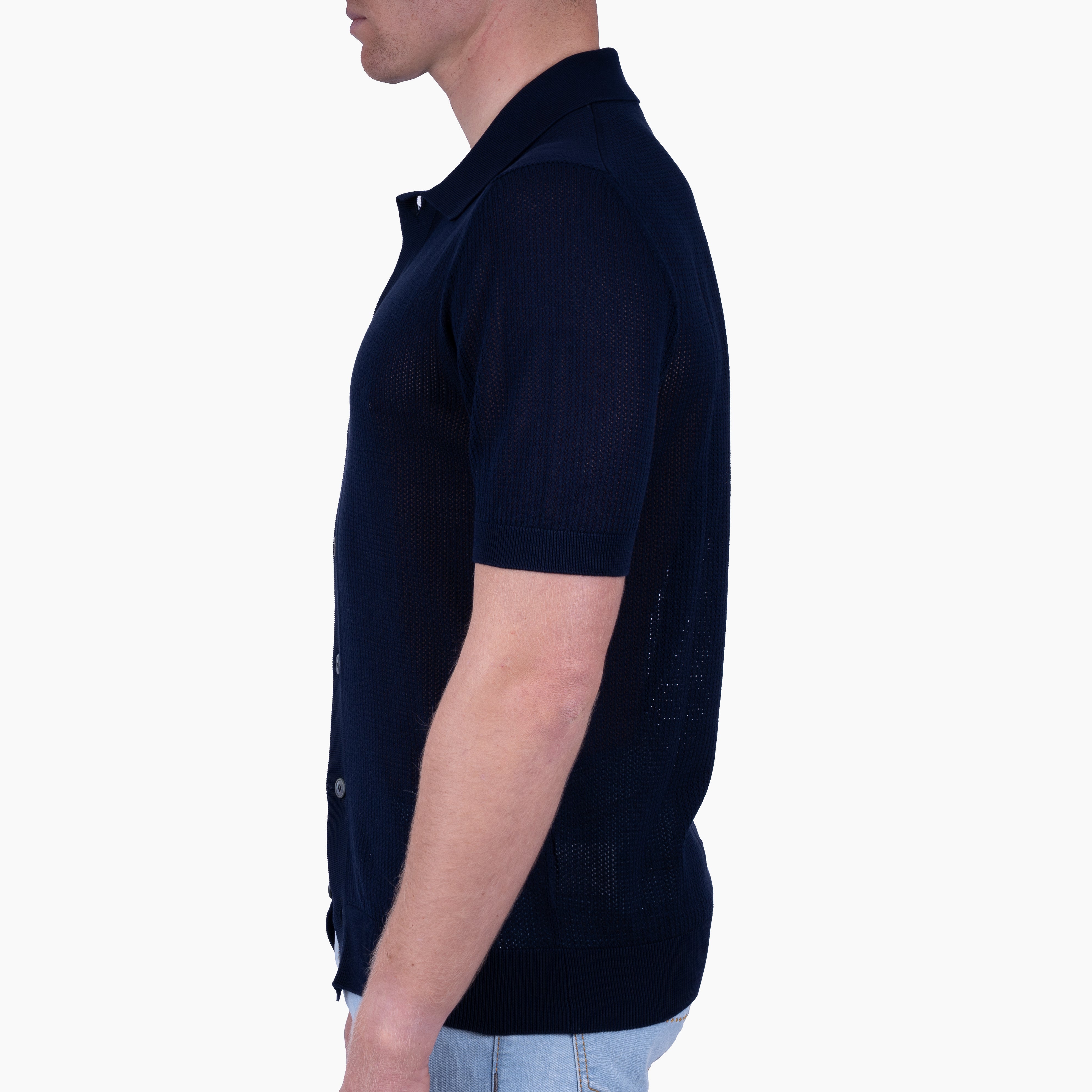 Gran Sasso Doorknoop Polo Blauw  | Fresh Cotton
