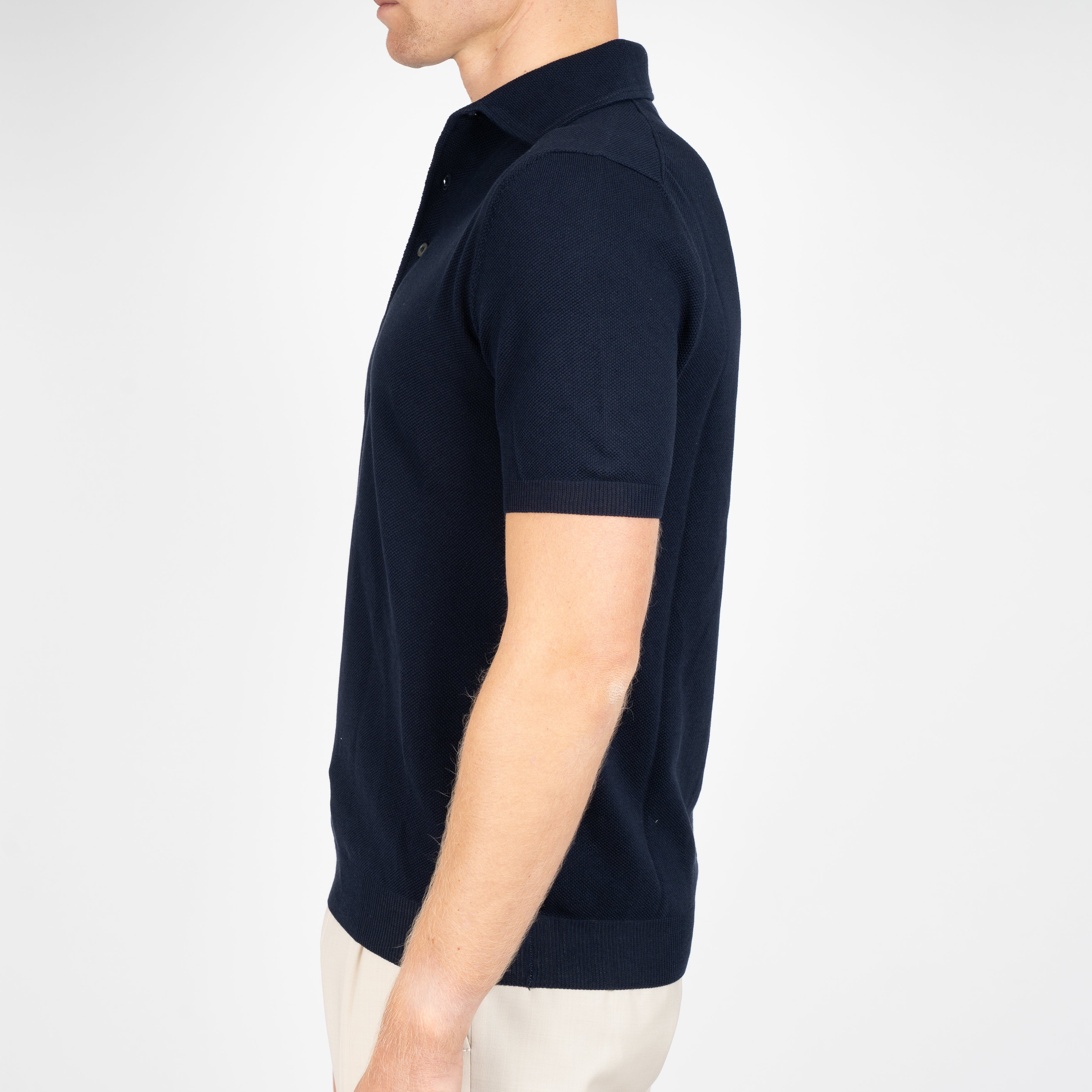 Gran Sasso Polo Donkerblauw | Maglia Collo Camicia