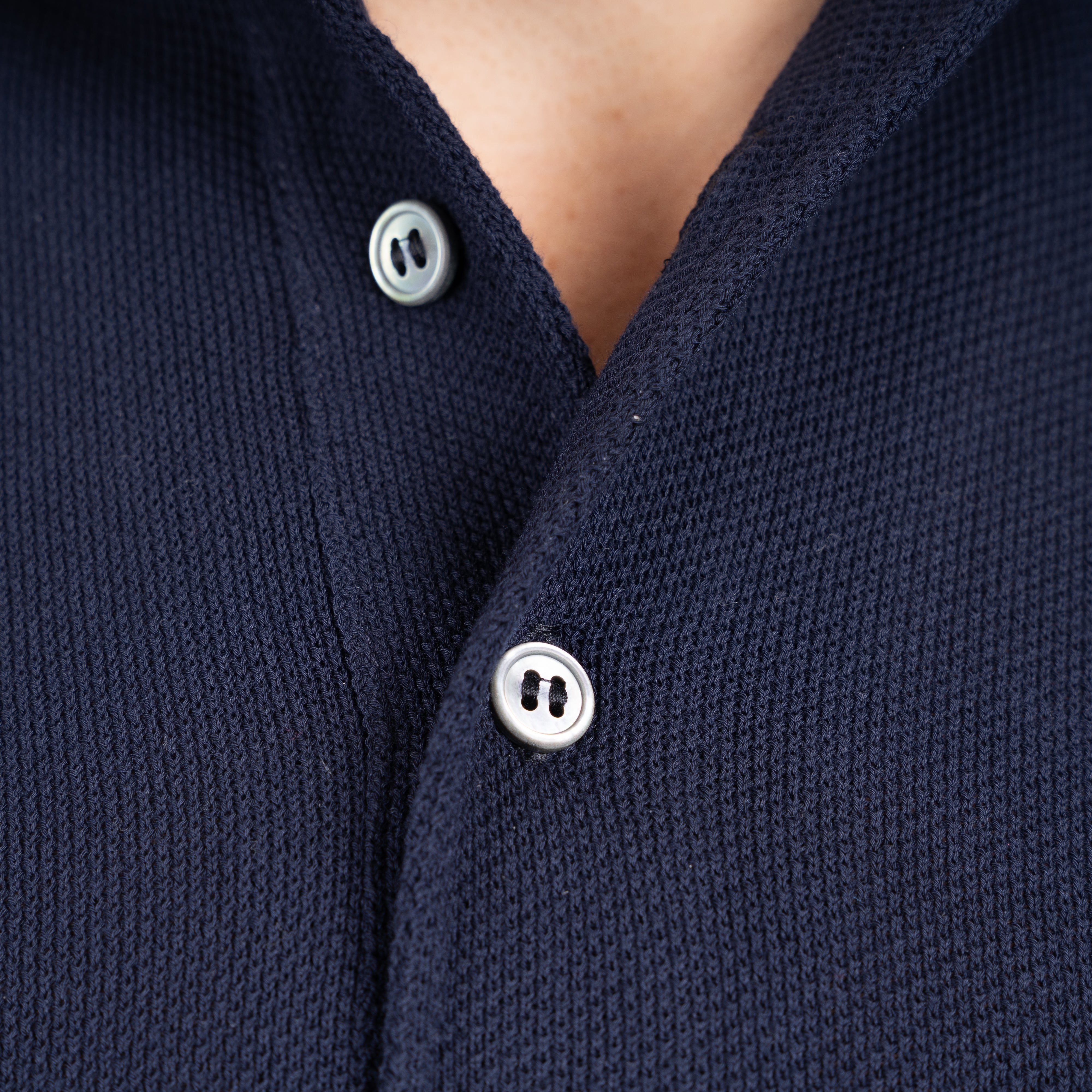 Gran Sasso Polo Donkerblauw | Maglia Collo Camicia
