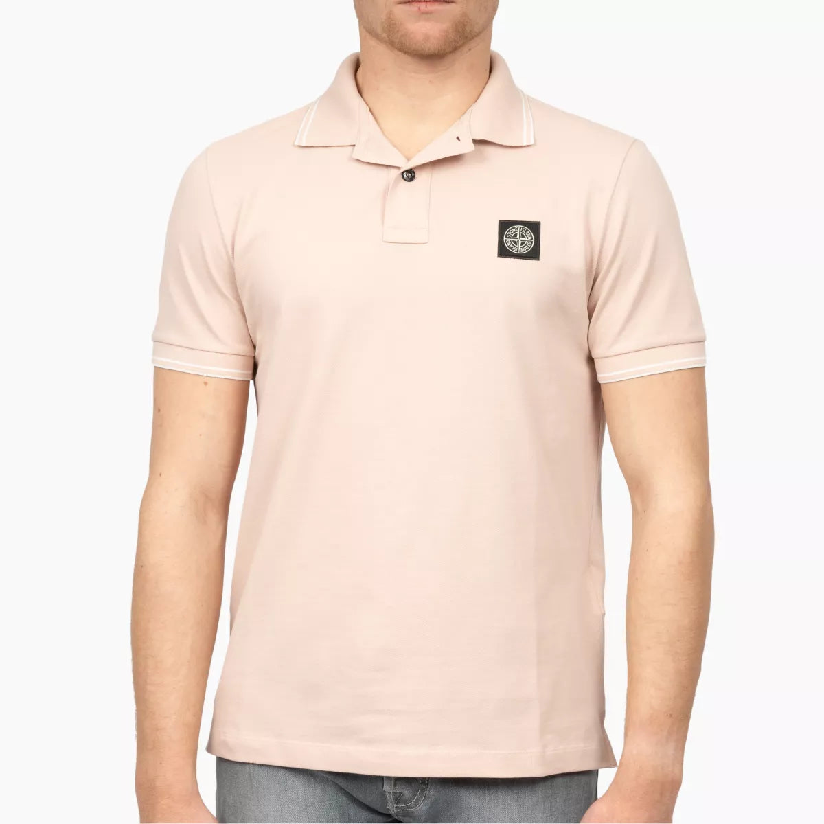 Stone Island Polo Licht Roze | Cotton Piqué