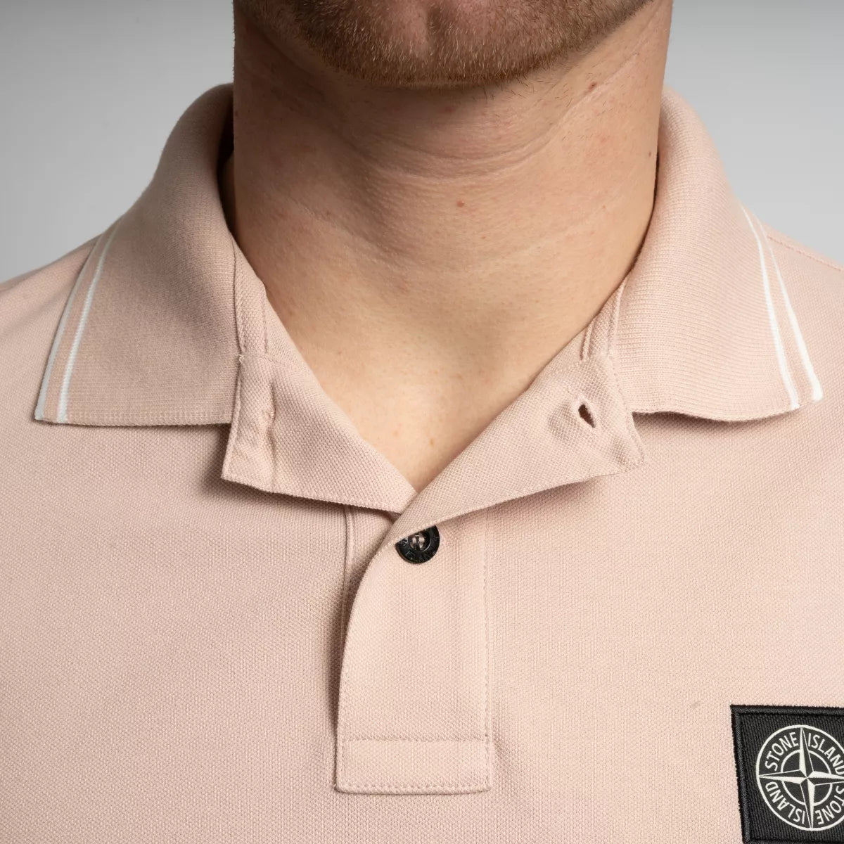 Stone Island Polo Licht Roze | Cotton Piqué