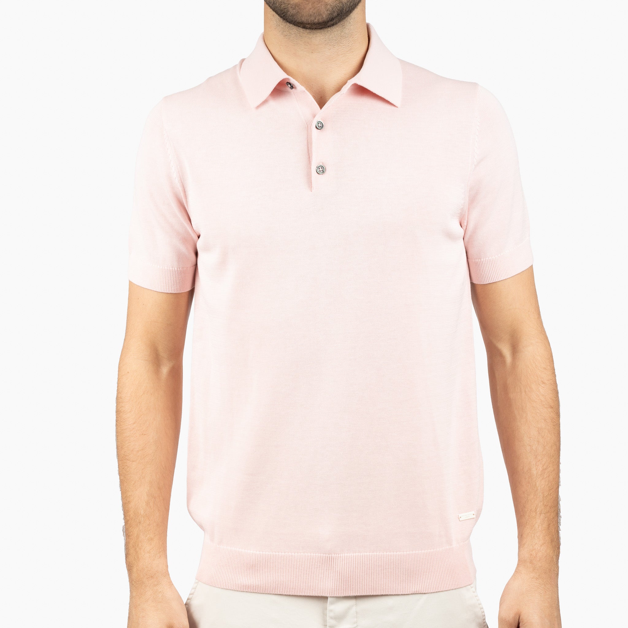 SEVEN DIALS Gebreide Polo Roze | Fillin