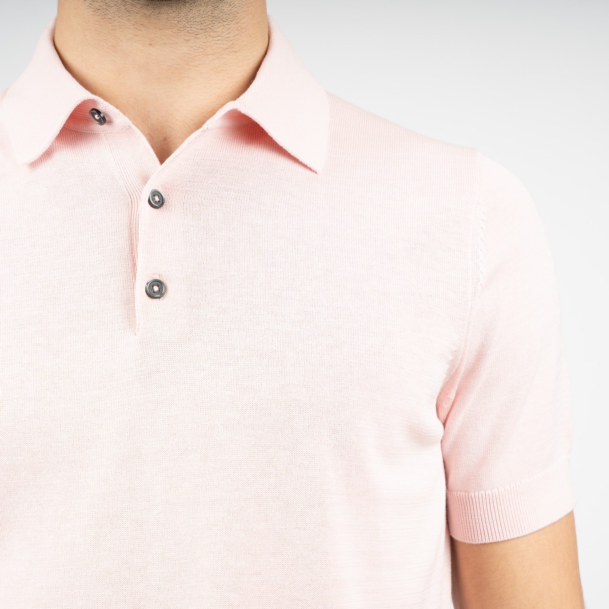SEVEN DIALS Gebreide Polo Roze | Fillin