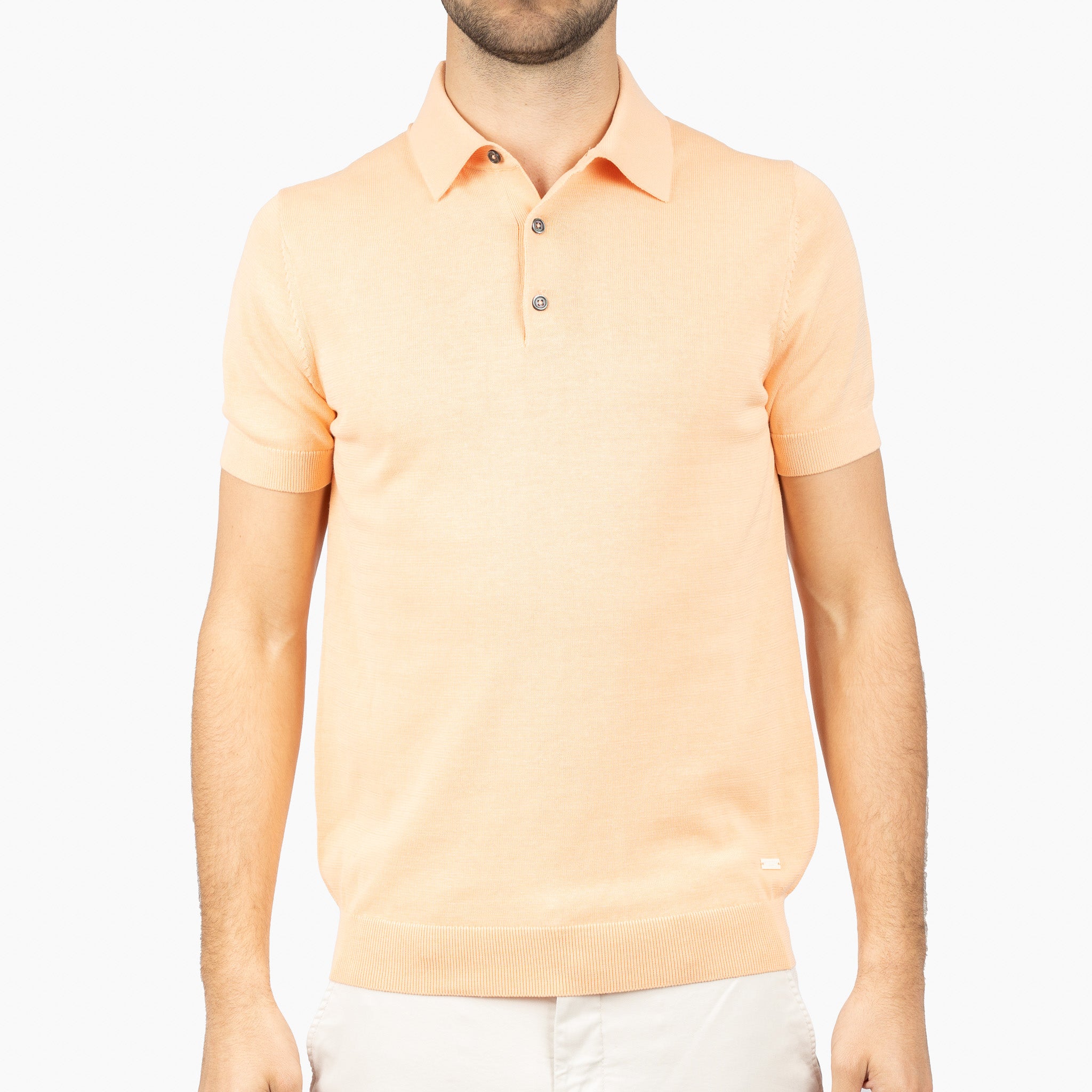 SEVEN DIALS Gebreide Polo Oranje | Fillin