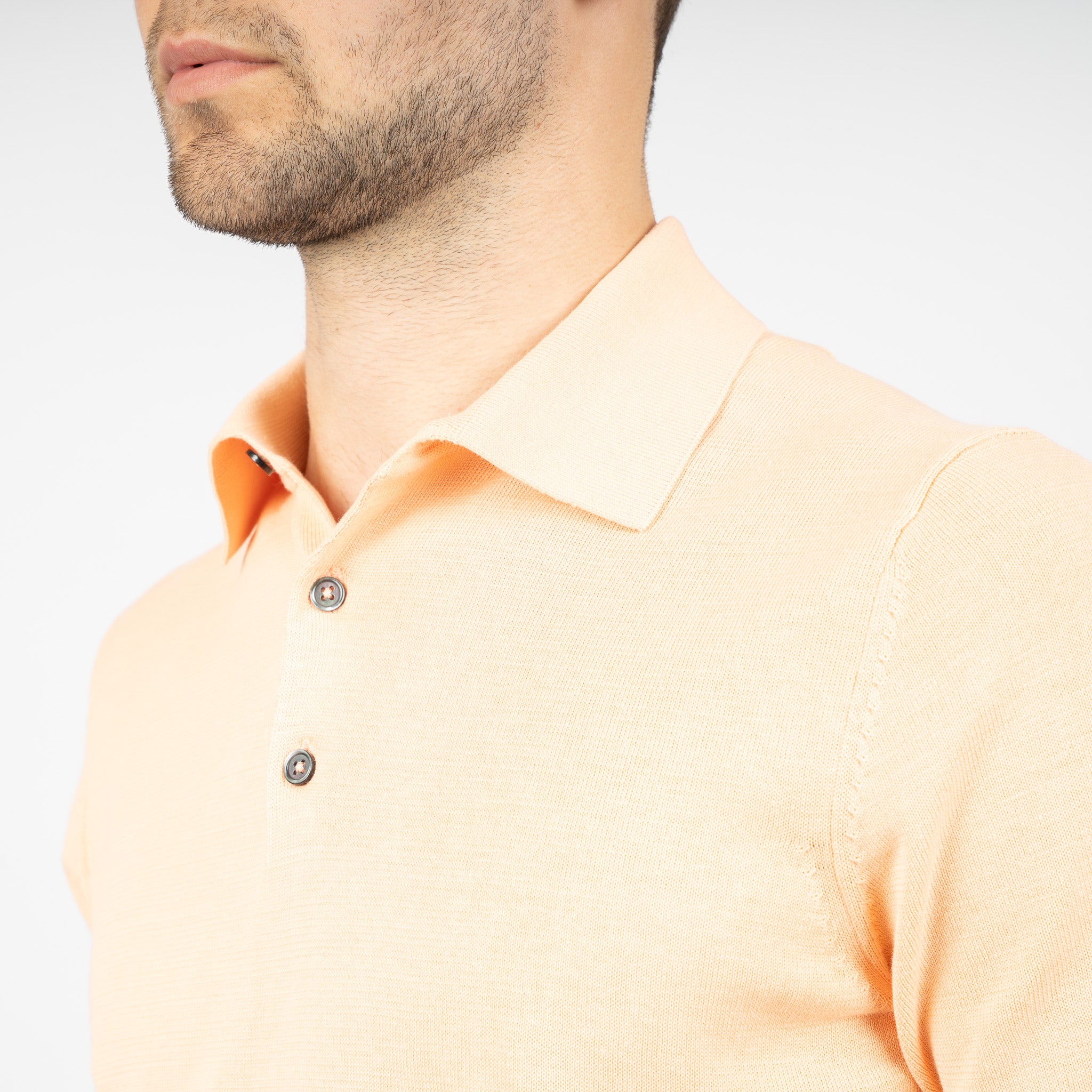 SEVEN DIALS Gebreide Polo Oranje | Fillin
