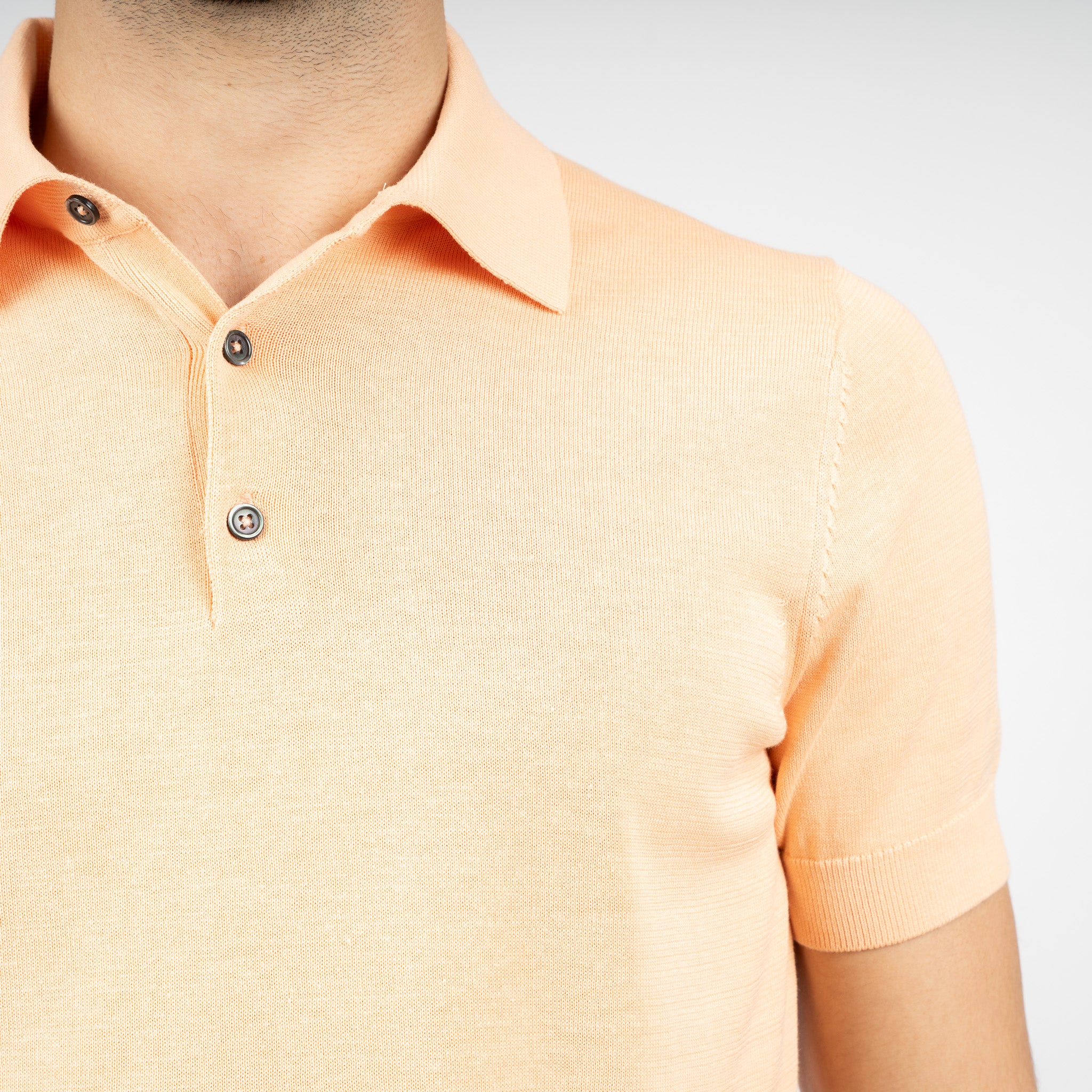 SEVEN DIALS Gebreide Polo Oranje | Fillin