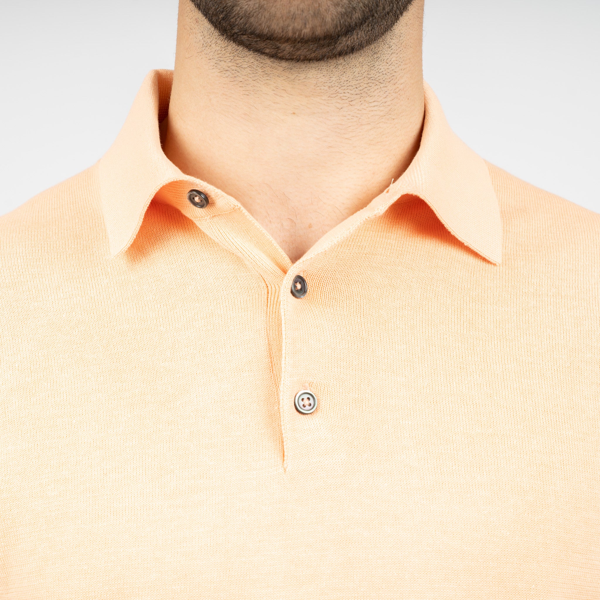 SEVEN DIALS Gebreide Polo Oranje | Fillin