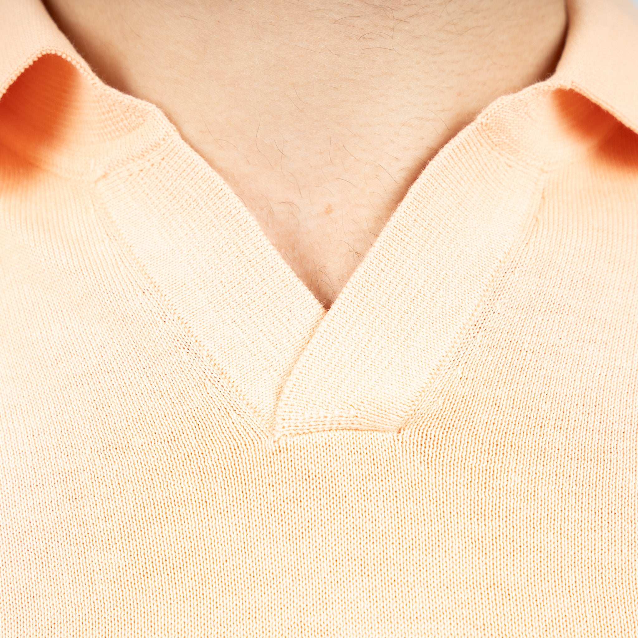 SEVEN DIALS Gebreide Buttonless Polo Oranje | Dyche