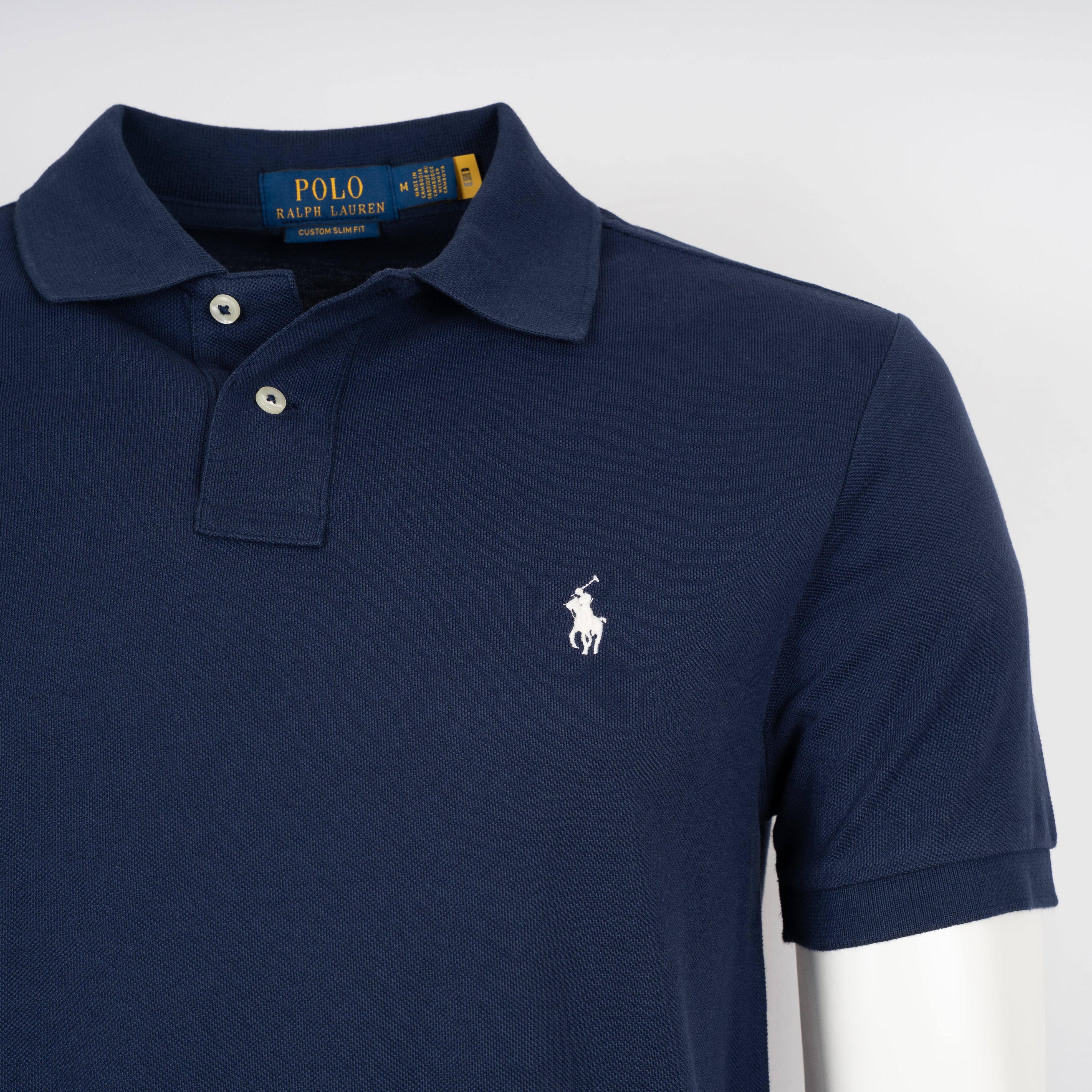 Ralph Lauren Polo Donkerblauw | Custom Slim Fit