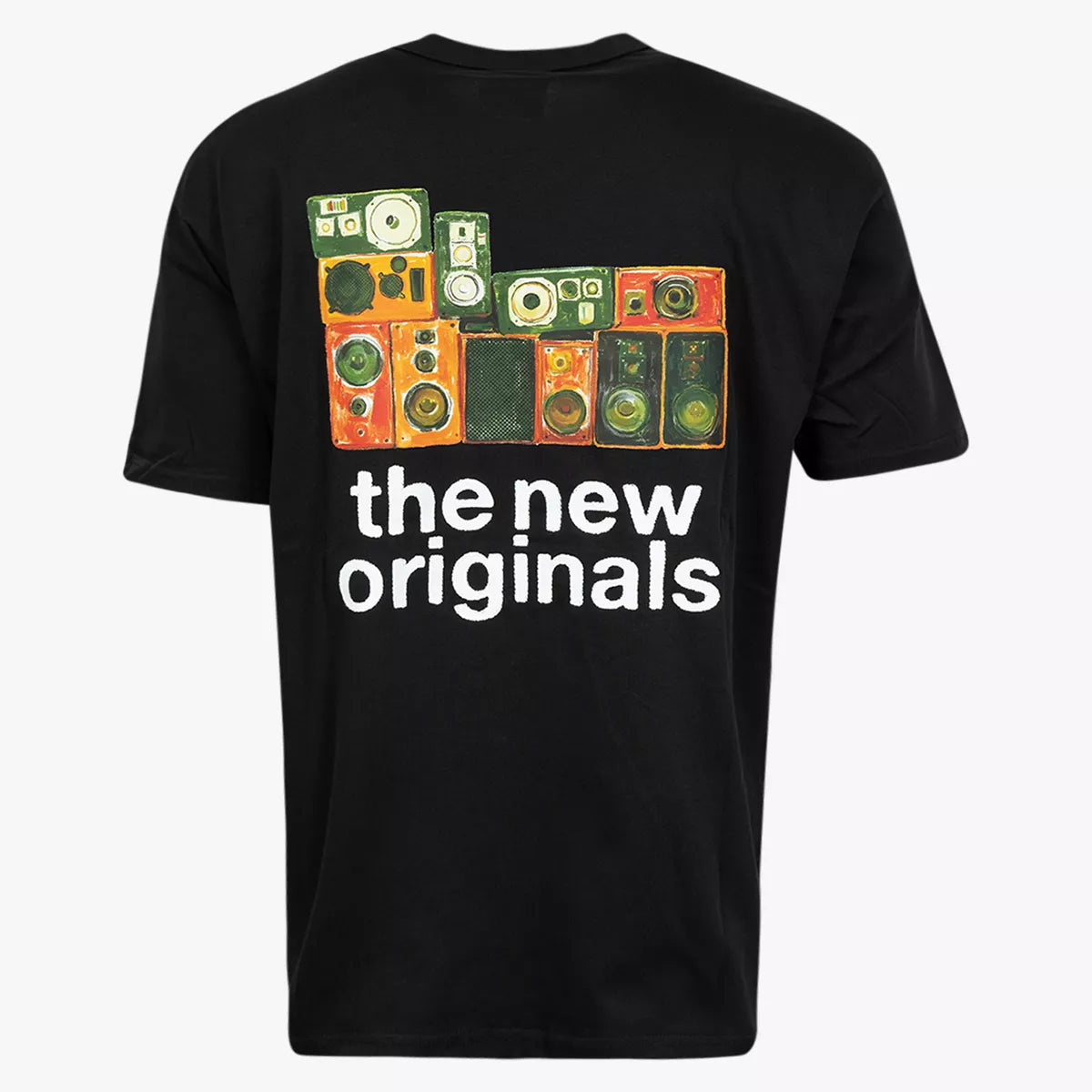 The New Originals Shirt met Backprint Zwart | Soundsystem Tee