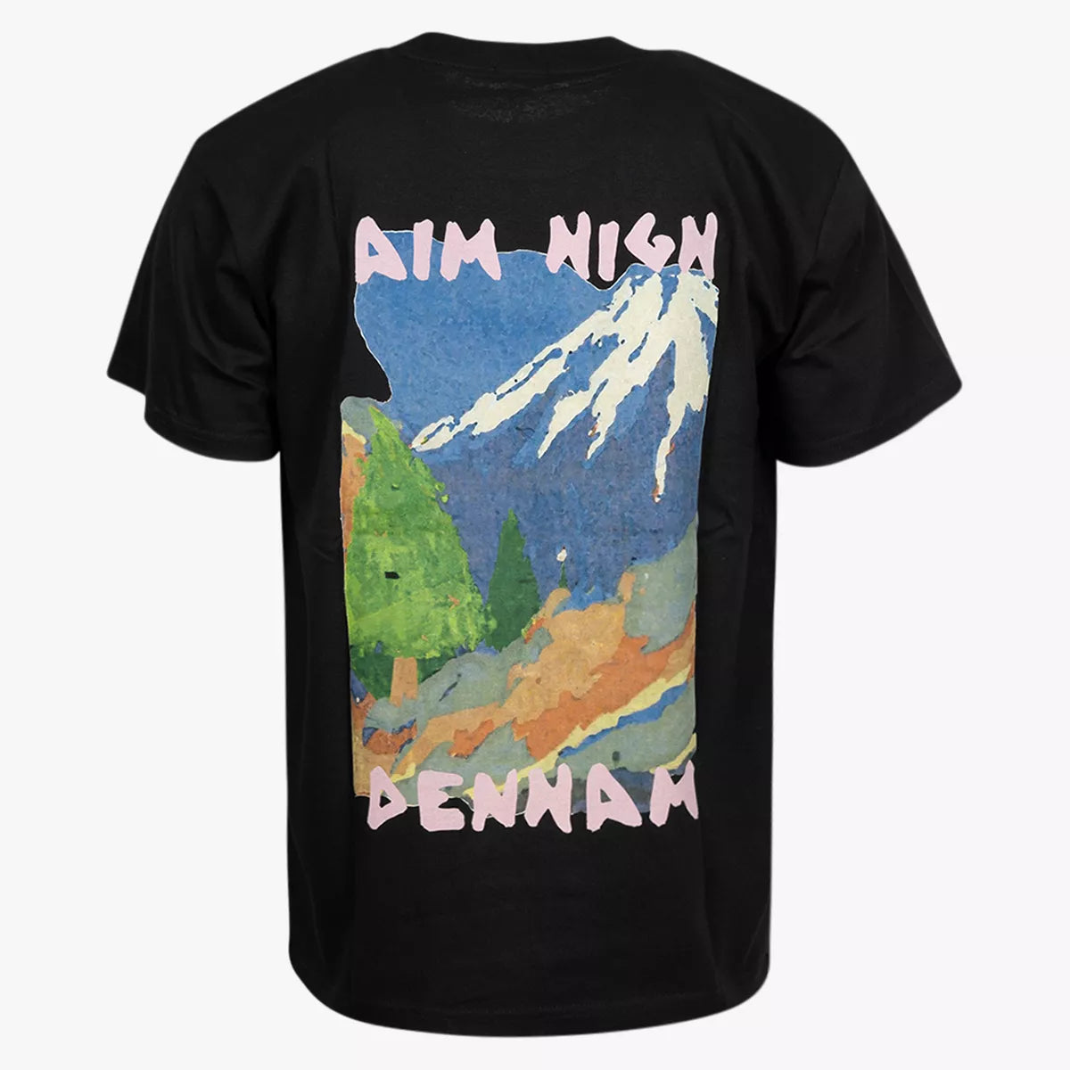 Denham T-Shirt met Backprint Zwart | Painter Tee