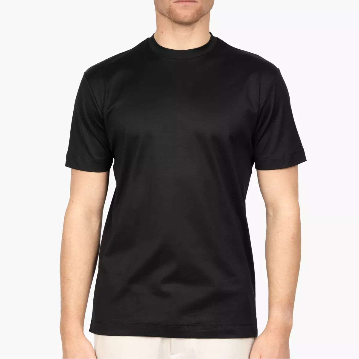 Valenza T-Shirt Zwart | Interlock Supima Cotton