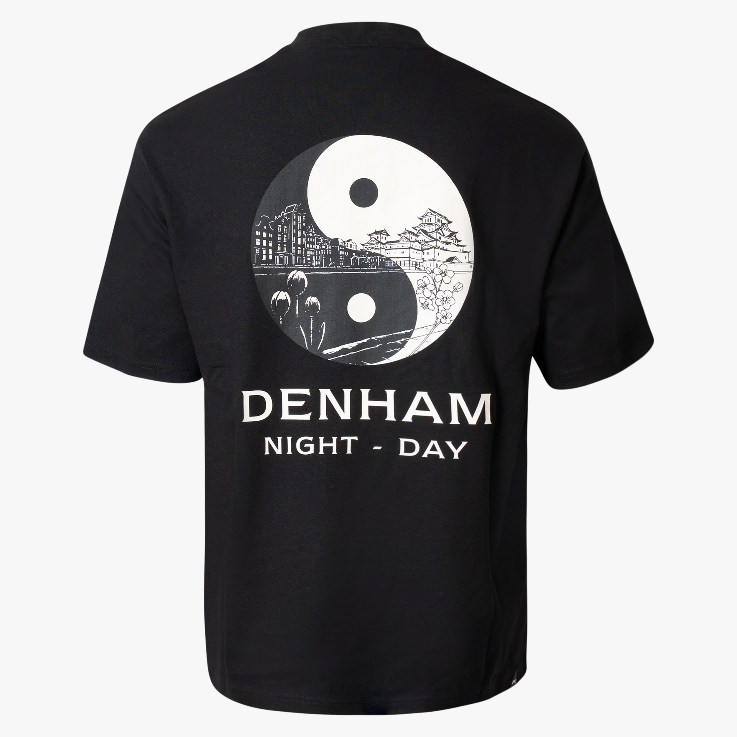 Denham T-Shirt Backprint Zwart | Ying Yang