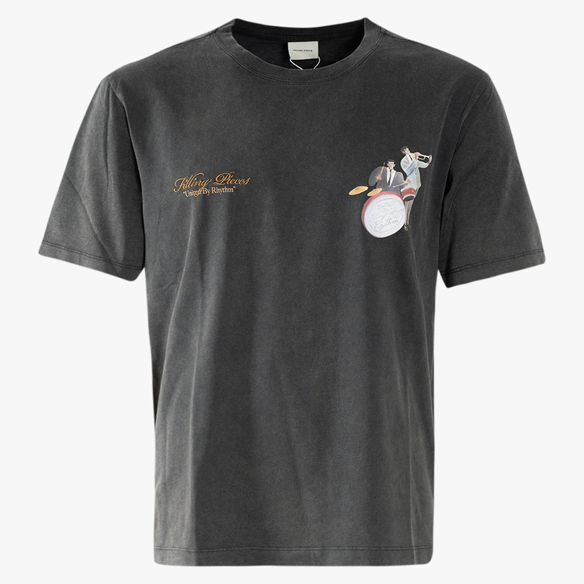 Filling Pieces T-Shirt met Backprint Zwart | Band