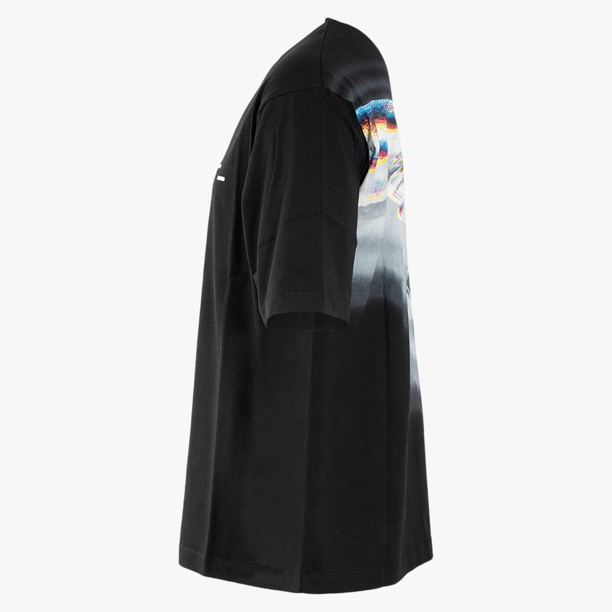 Filling Pieces T-Shirt met Backprint Zwart | Boxy Handshake Rhythm