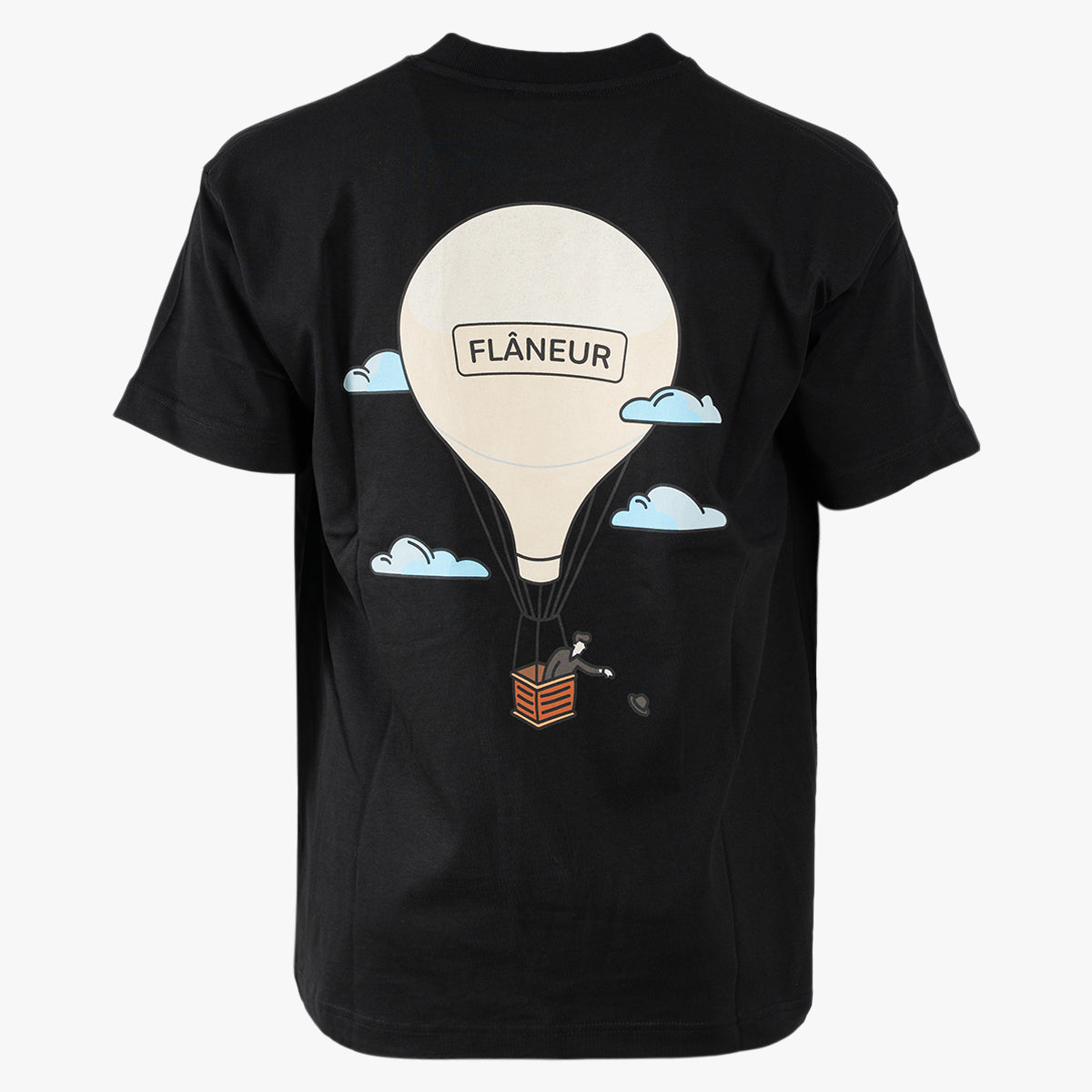 Flaneur T-shirt zwart | AÉRONAUTIQUE