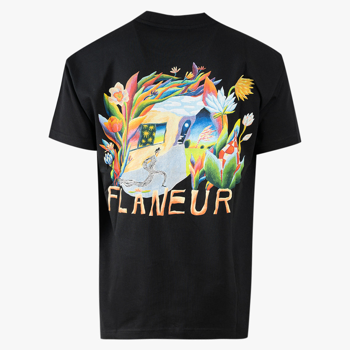 Flaneur T-shirt zwart | Passage of Time