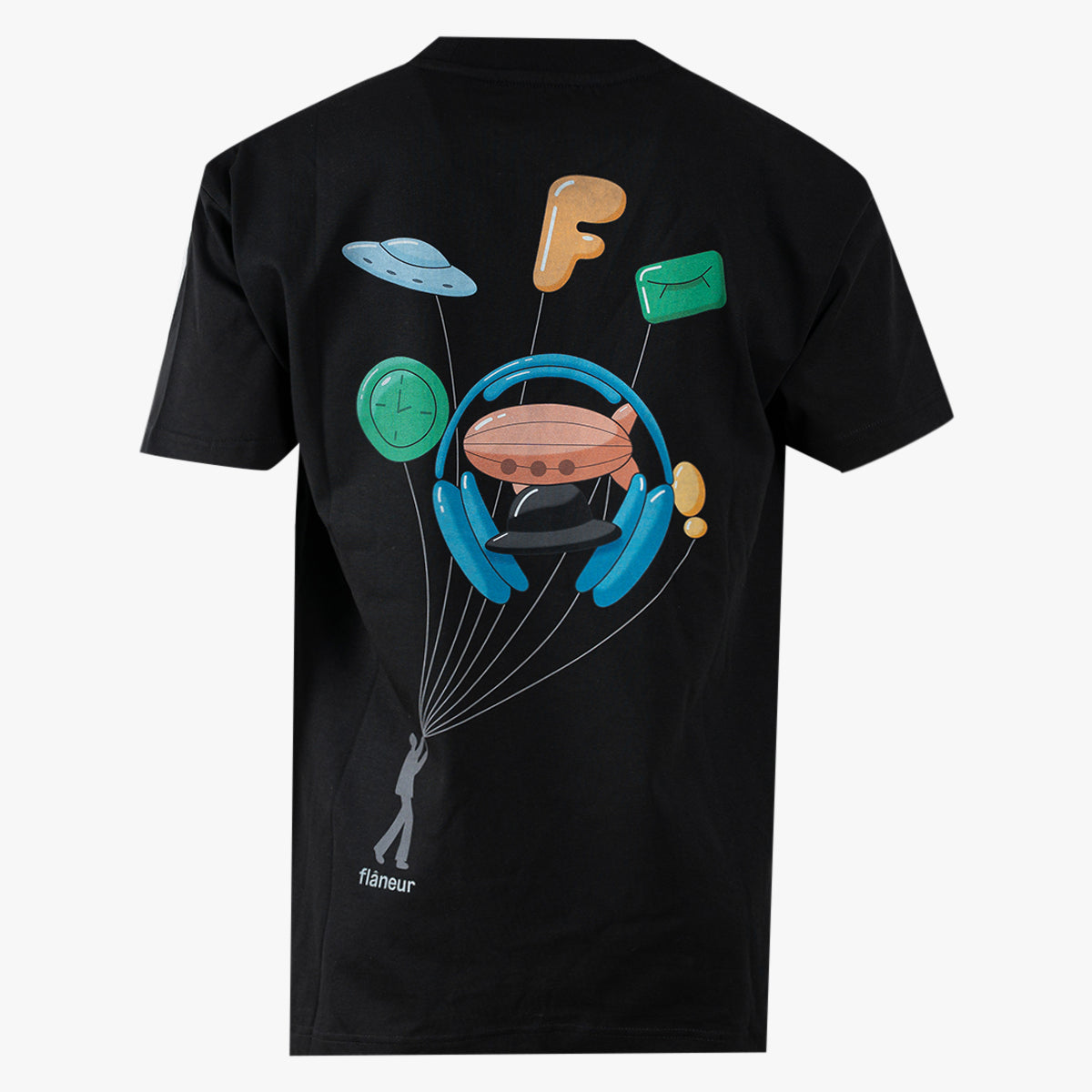 Flaneur T-shirt zwart | Inflatables