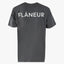 Flaneur T-Shirt met Backprint Zwart | Double Logo Washed