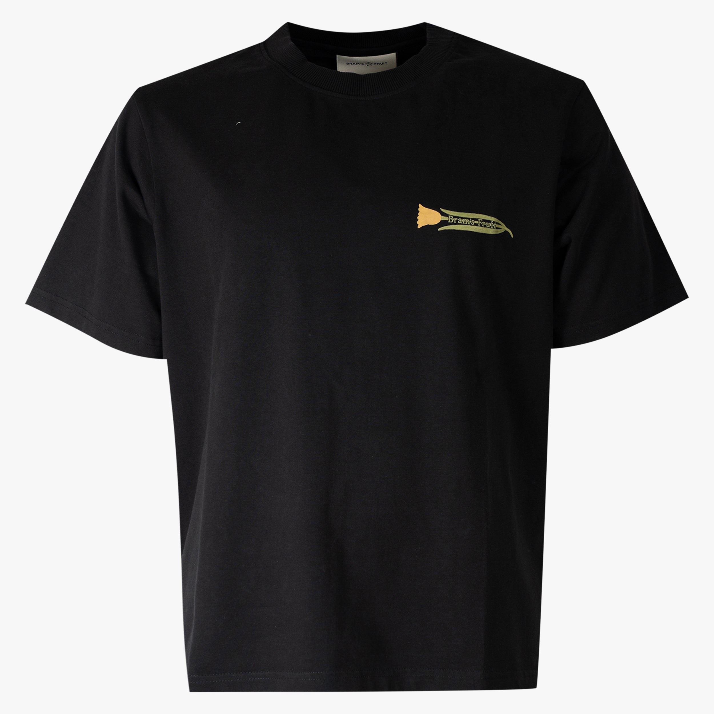 Bram's Fruit T-Shirt Backprint Zwart | Botanical Tee