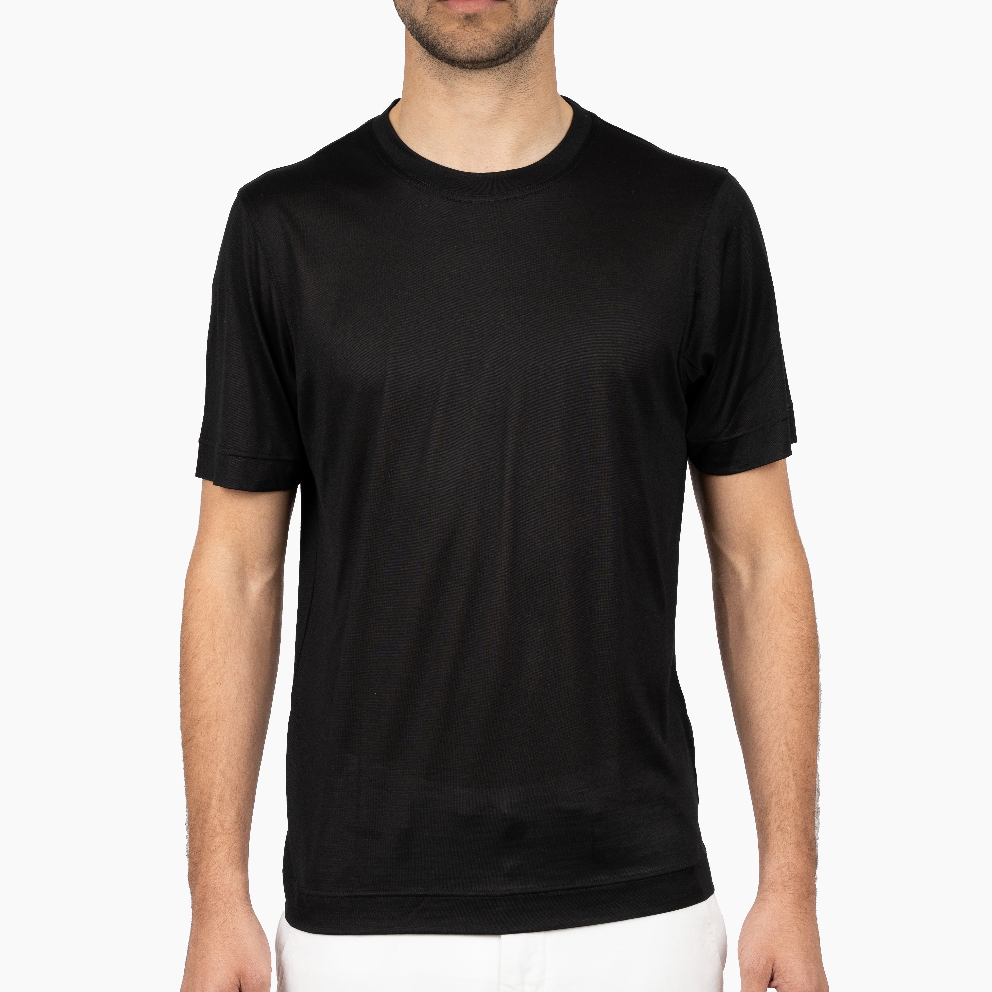 Gran Sasso T-shirt Zijde Zwart | Seta