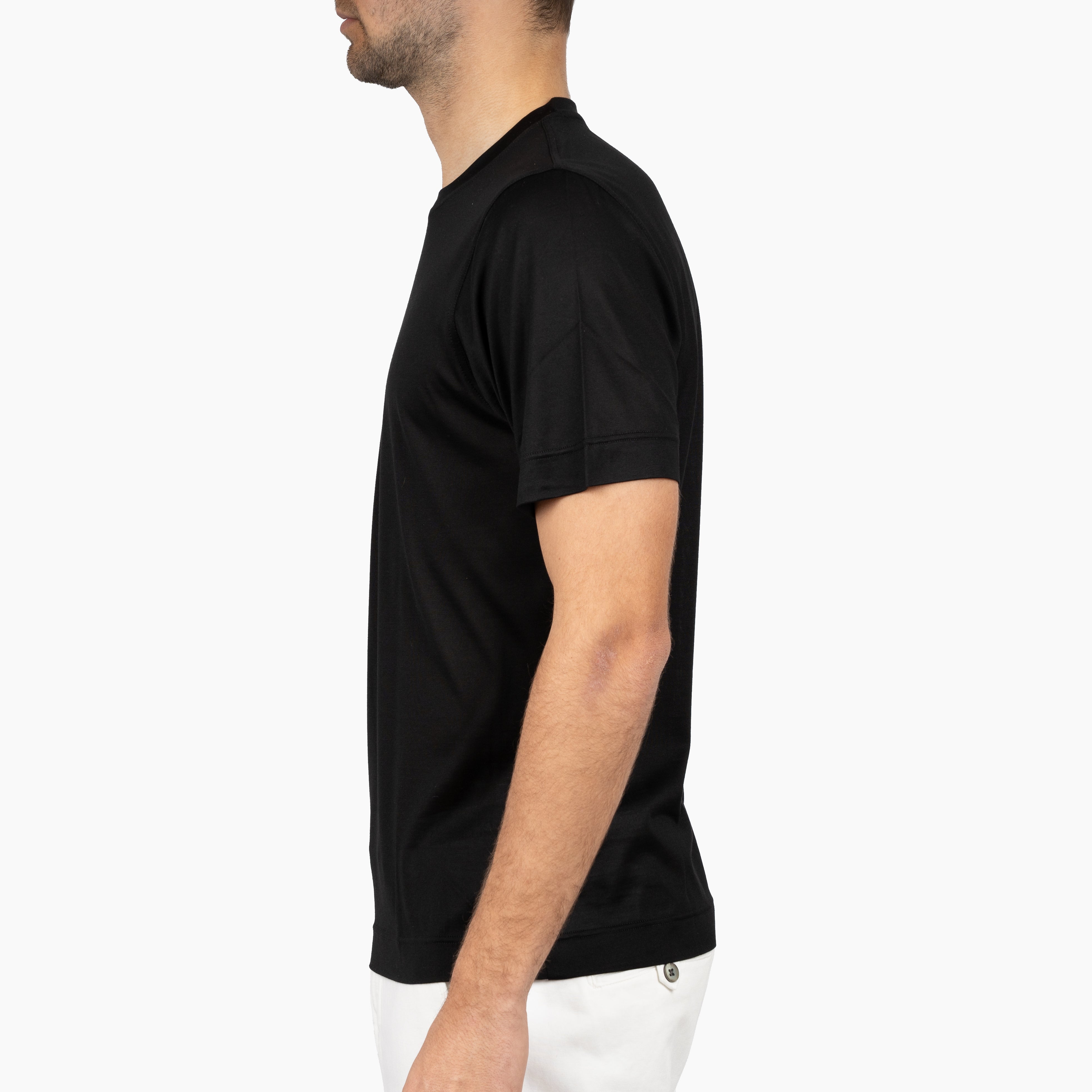 Gran Sasso T-shirt Zijde Zwart | Seta