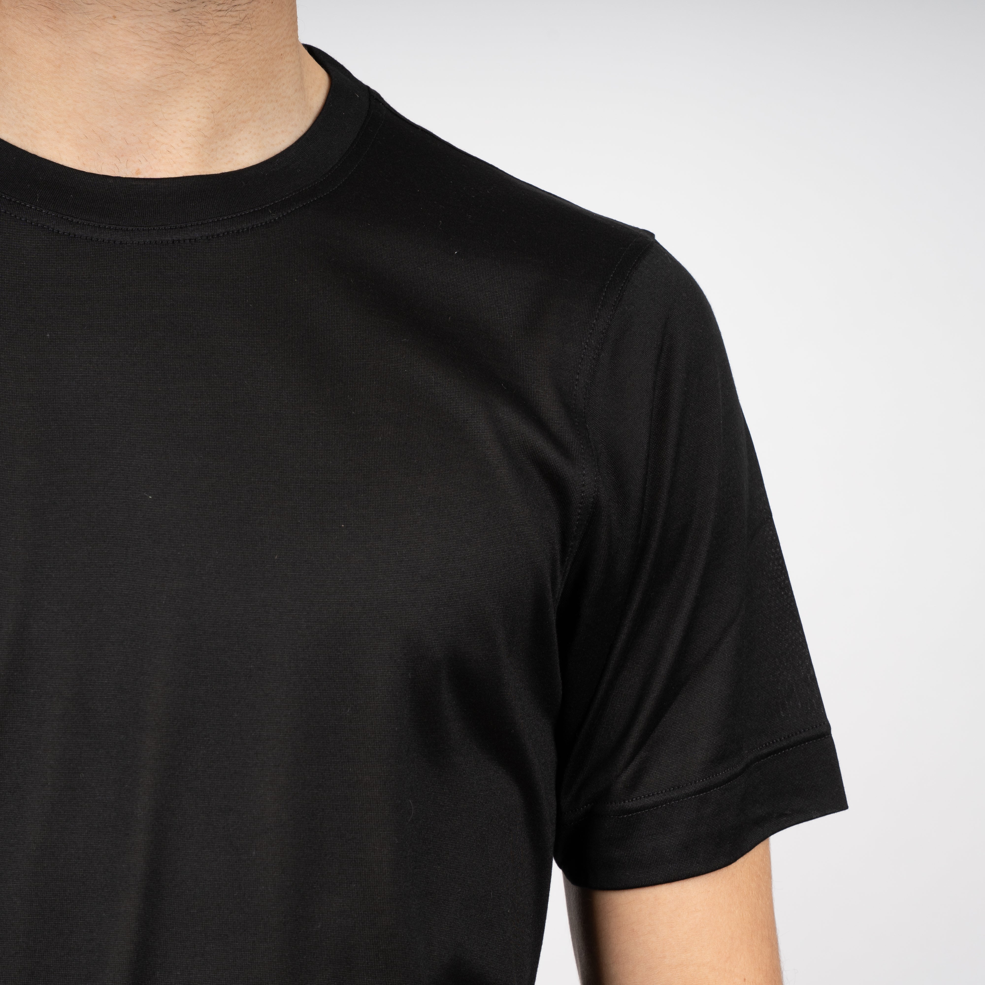Gran Sasso T-shirt Zijde Zwart | Seta