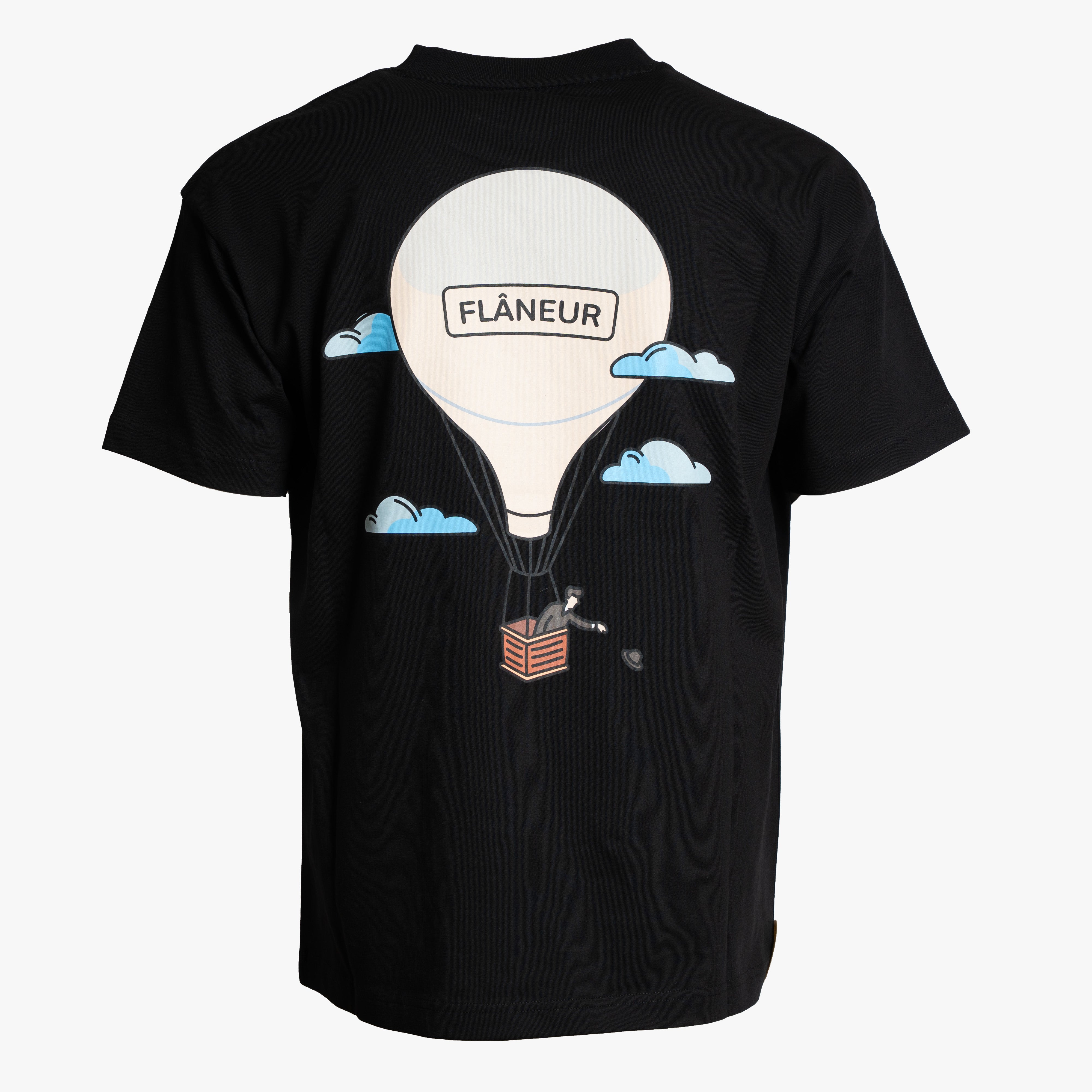 Flaneur T-Shirt met Backprint Zwart | Aéronautique