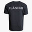 Flaneur T-Shirt met Backprint Zwart | Double Logo Washed