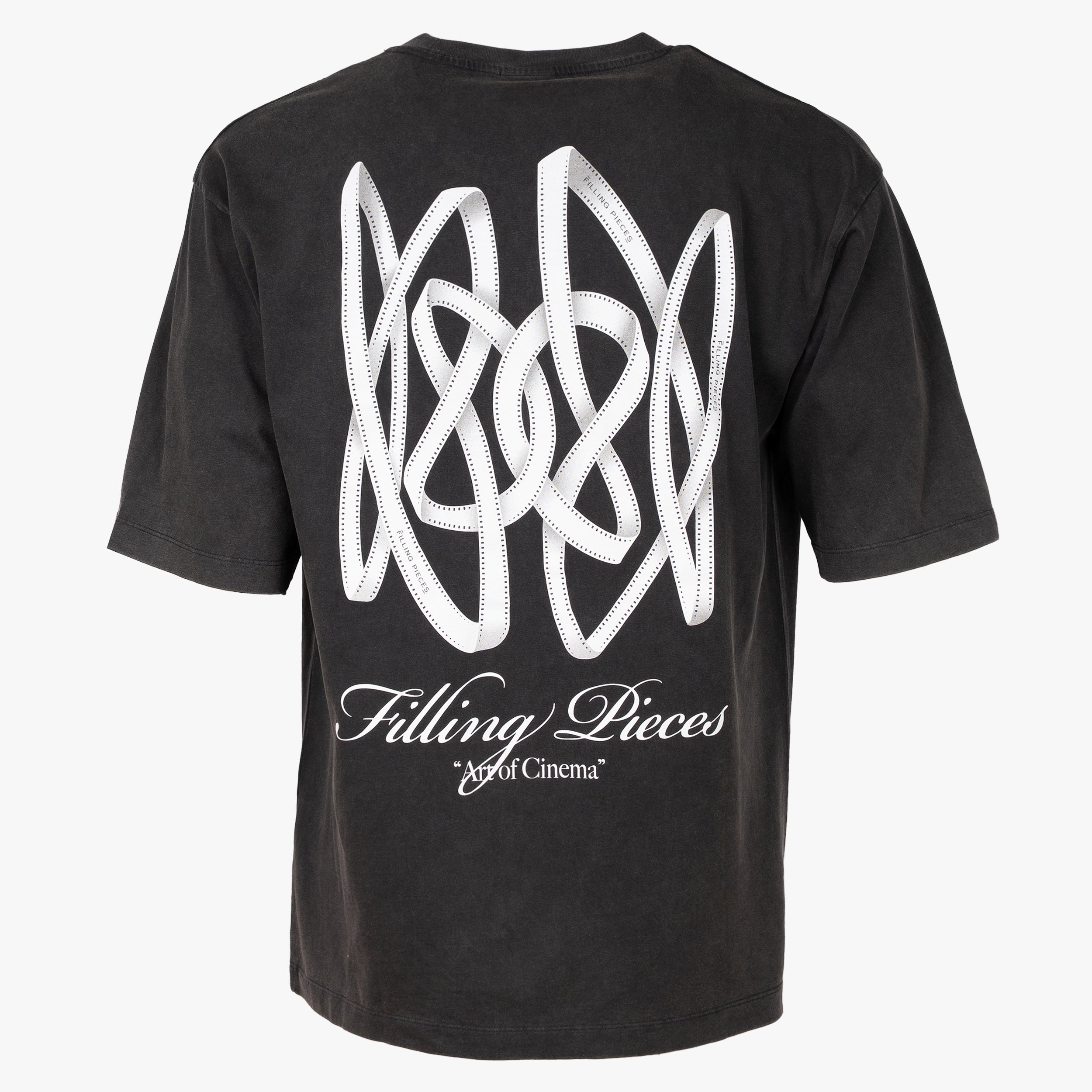 Filling Pieces T-Shirt Backprint Zwart | Boxy Film Strip