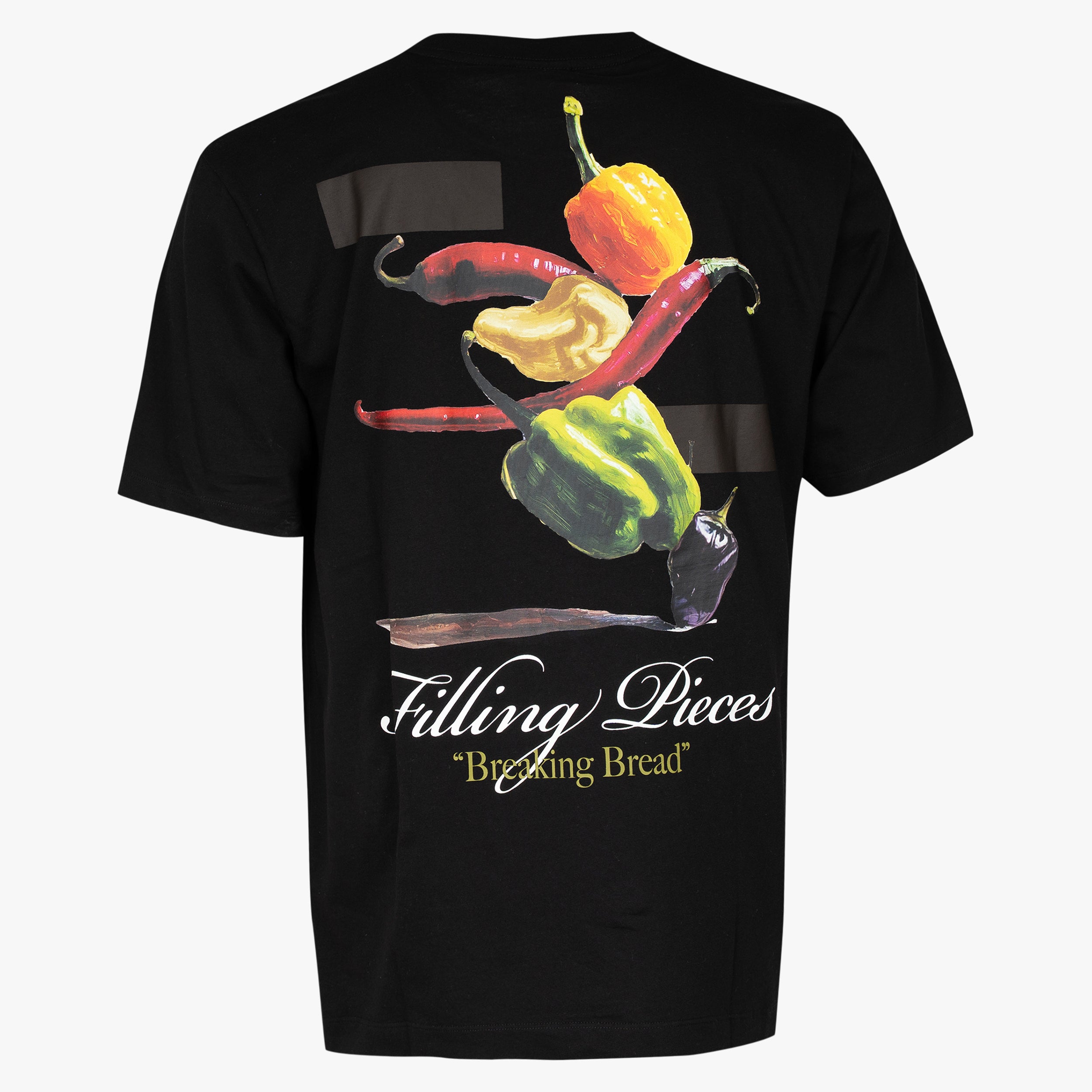 Filling Pieces T-Shirt Backprint Zwart | Pepper