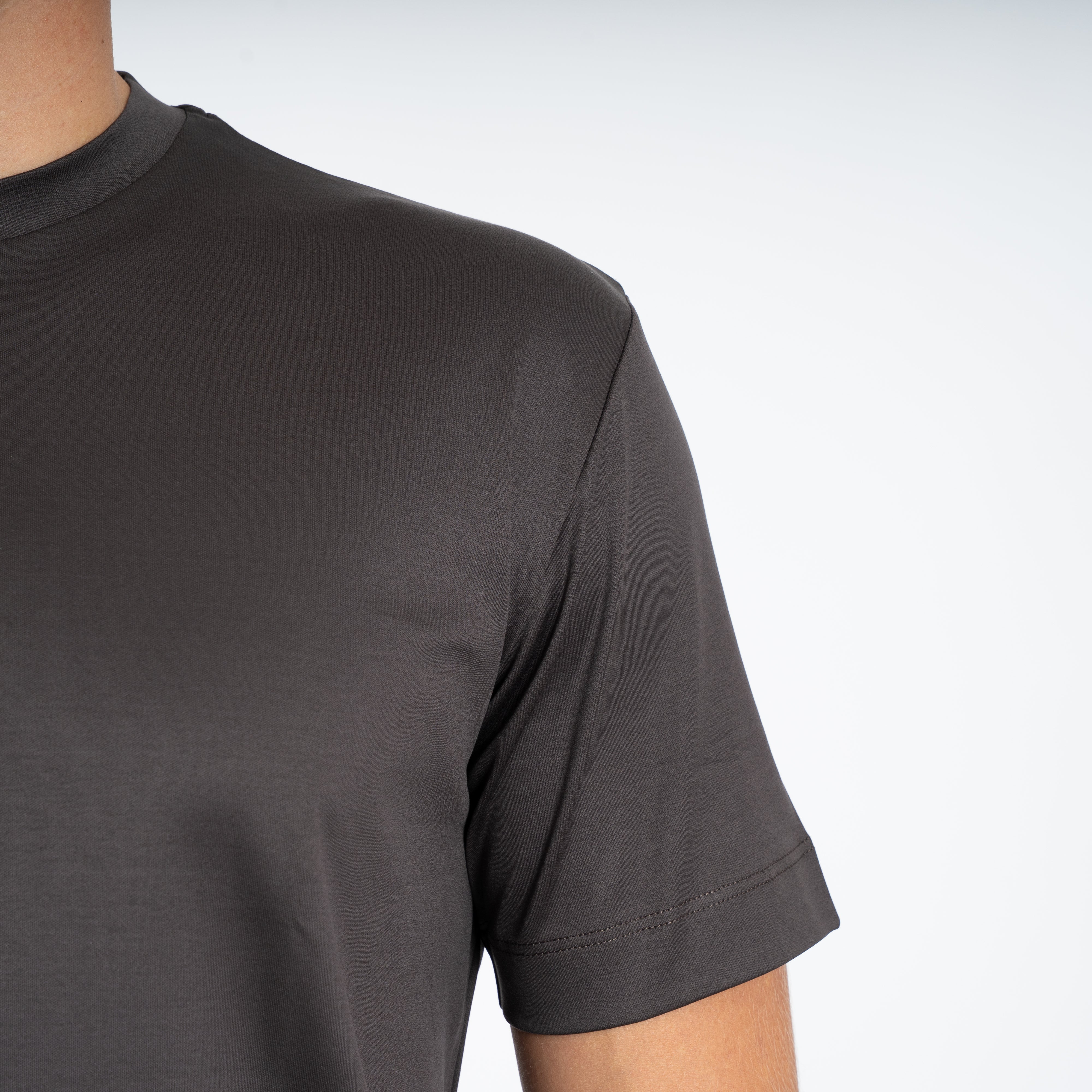 Valenza T-Shirt Asfalt Grijs | Interlock Supima Cotton