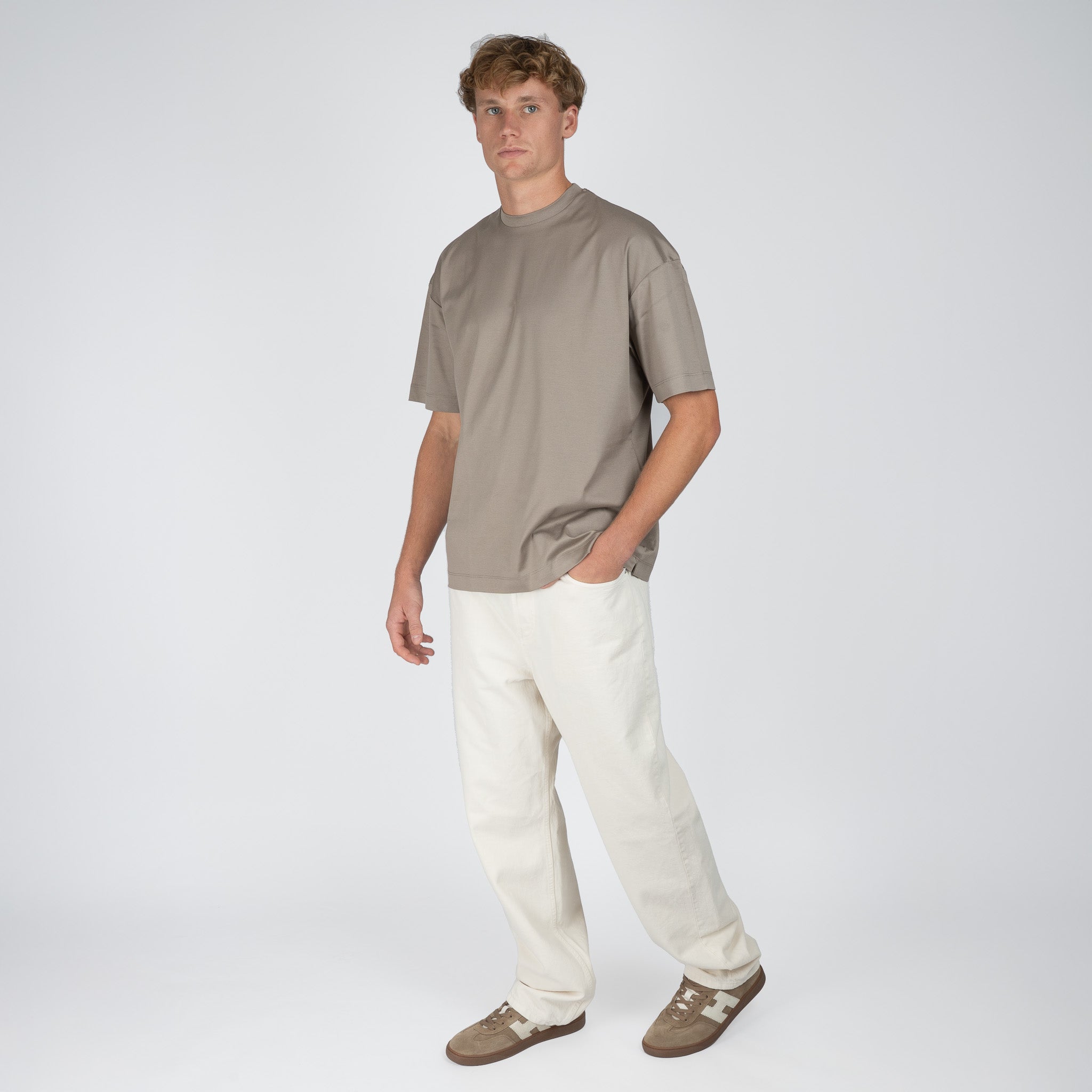 Valenza T-Shirt Grijs | Interlock Supima Oversized