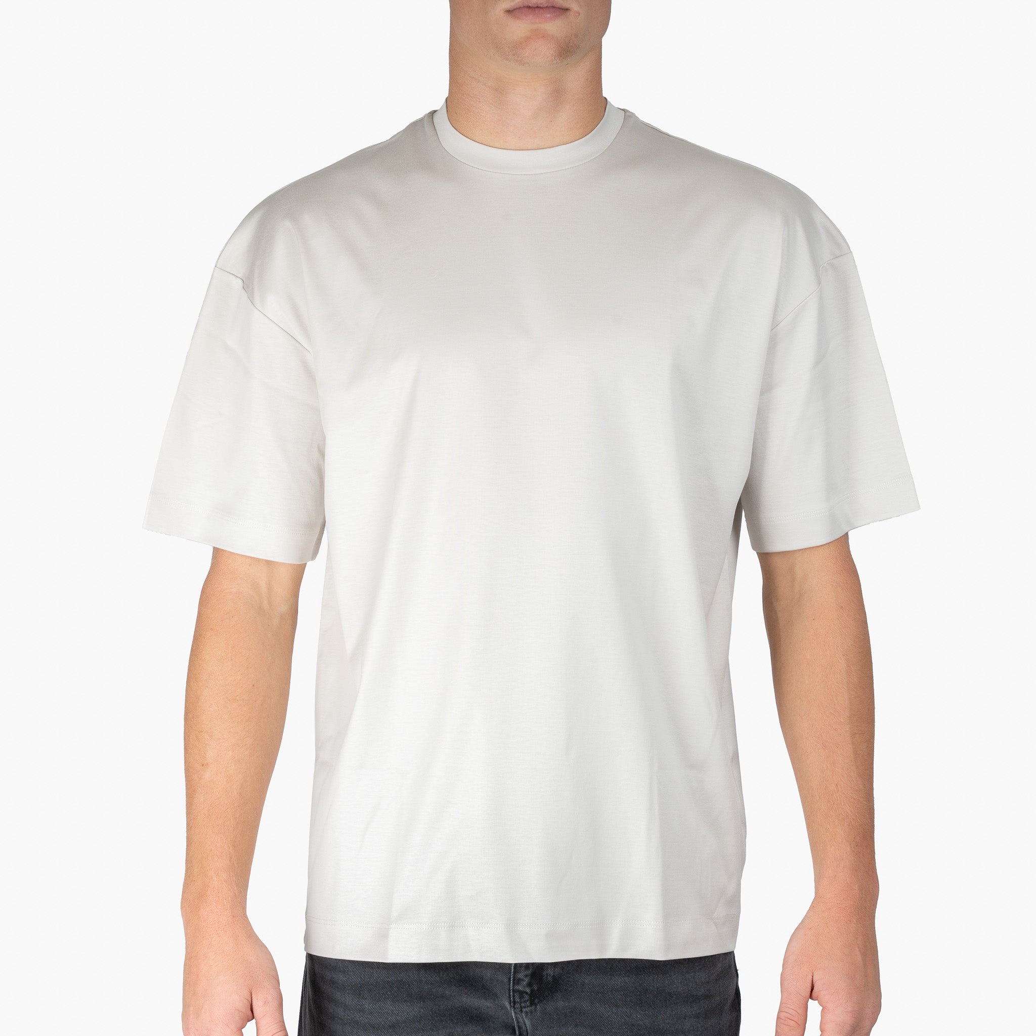 Valenza T-Shirt Parelgrijs | Interlock Supima Oversized