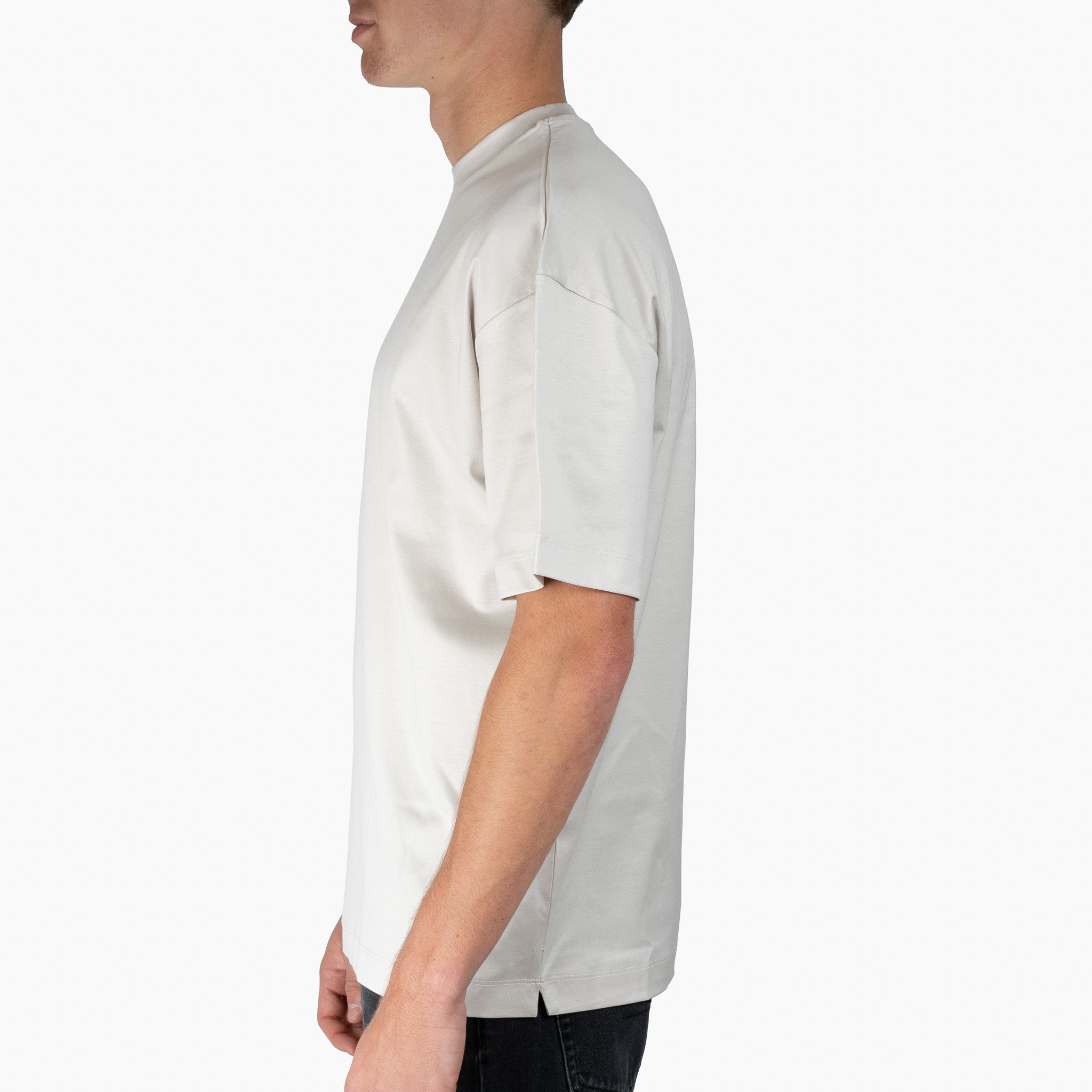 Valenza T-Shirt Parelgrijs | Interlock Supima Oversized