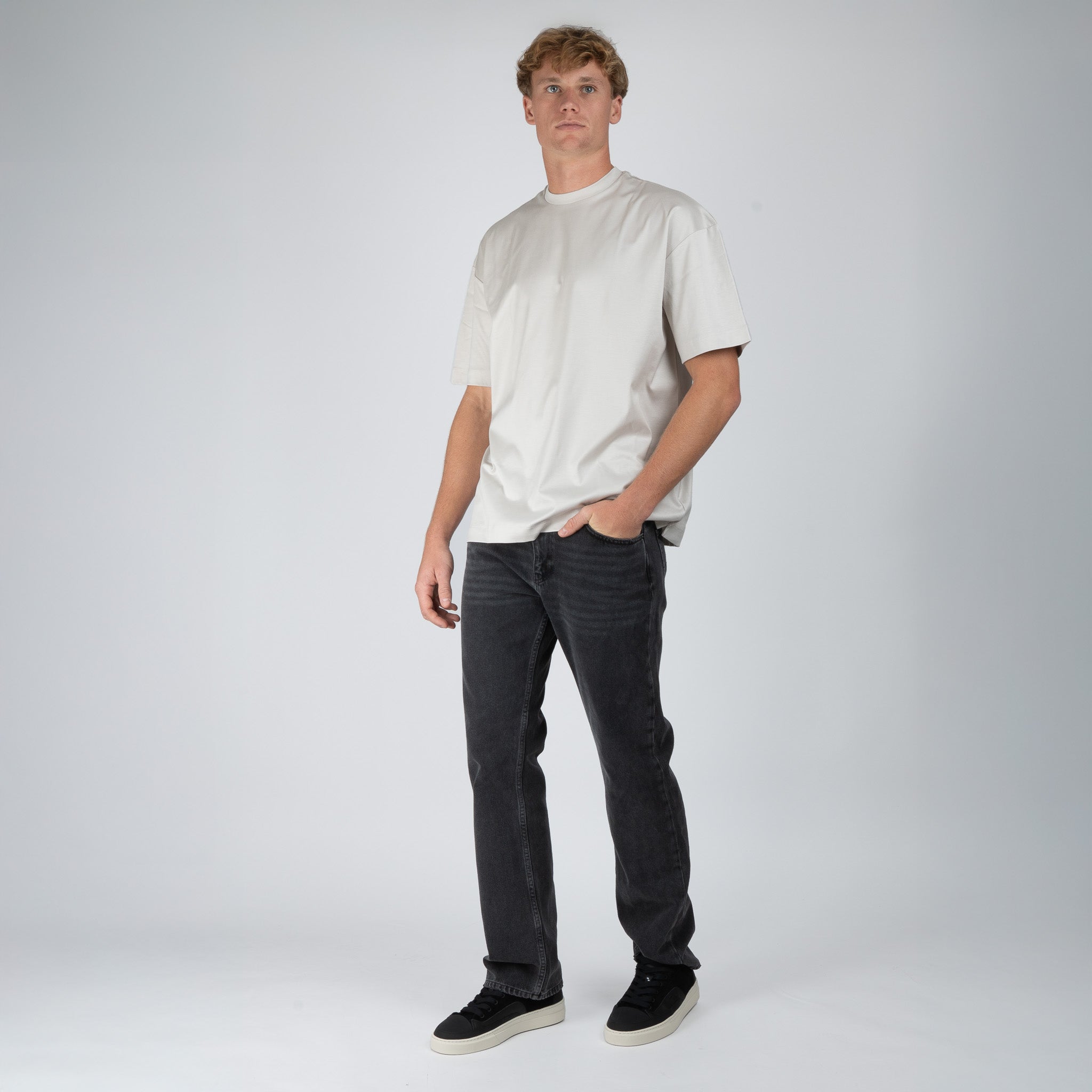 Valenza T-Shirt Parelgrijs | Interlock Supima Oversized