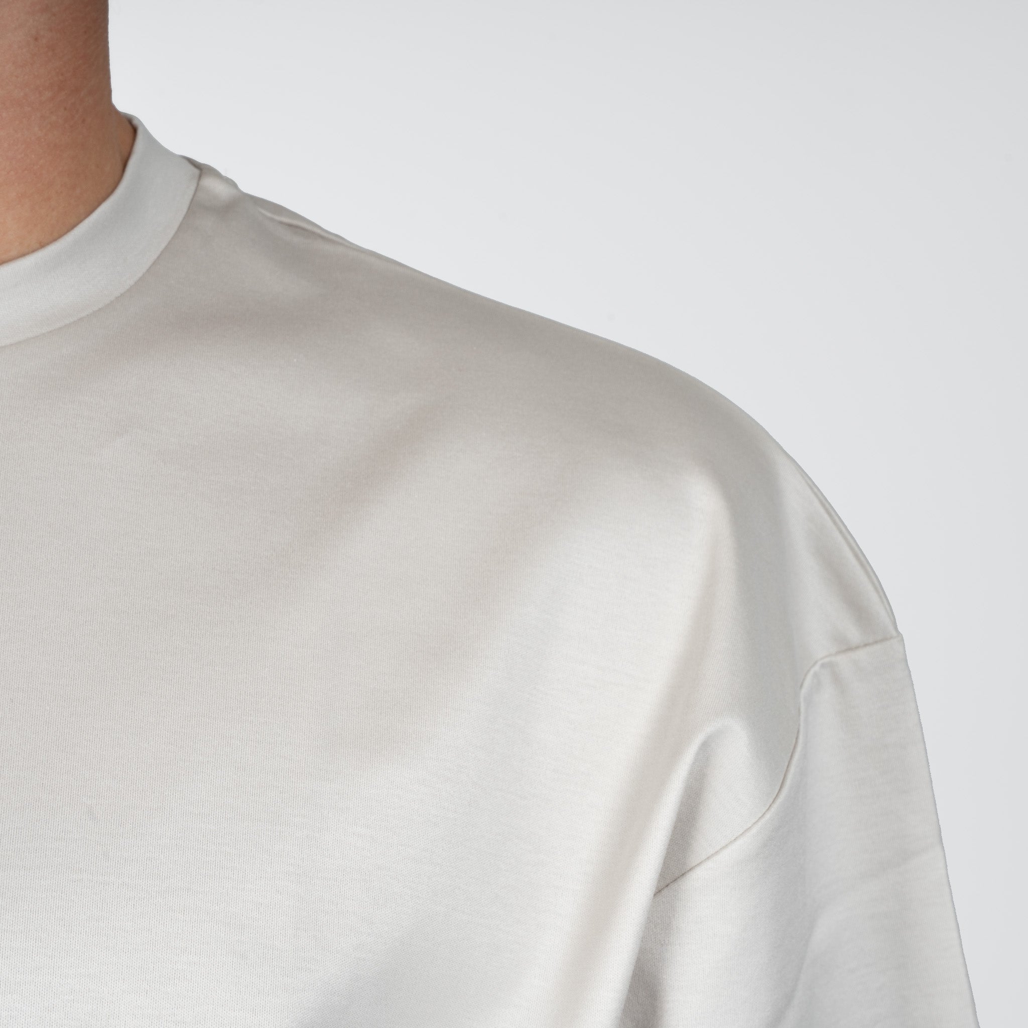 Valenza T-Shirt Parelgrijs | Interlock Supima Oversized