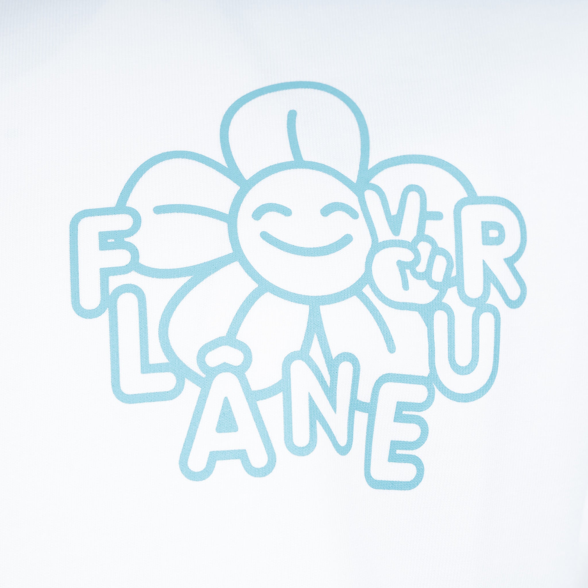 Flaneur T-Shirt Backprint Wit | Happy Flower
