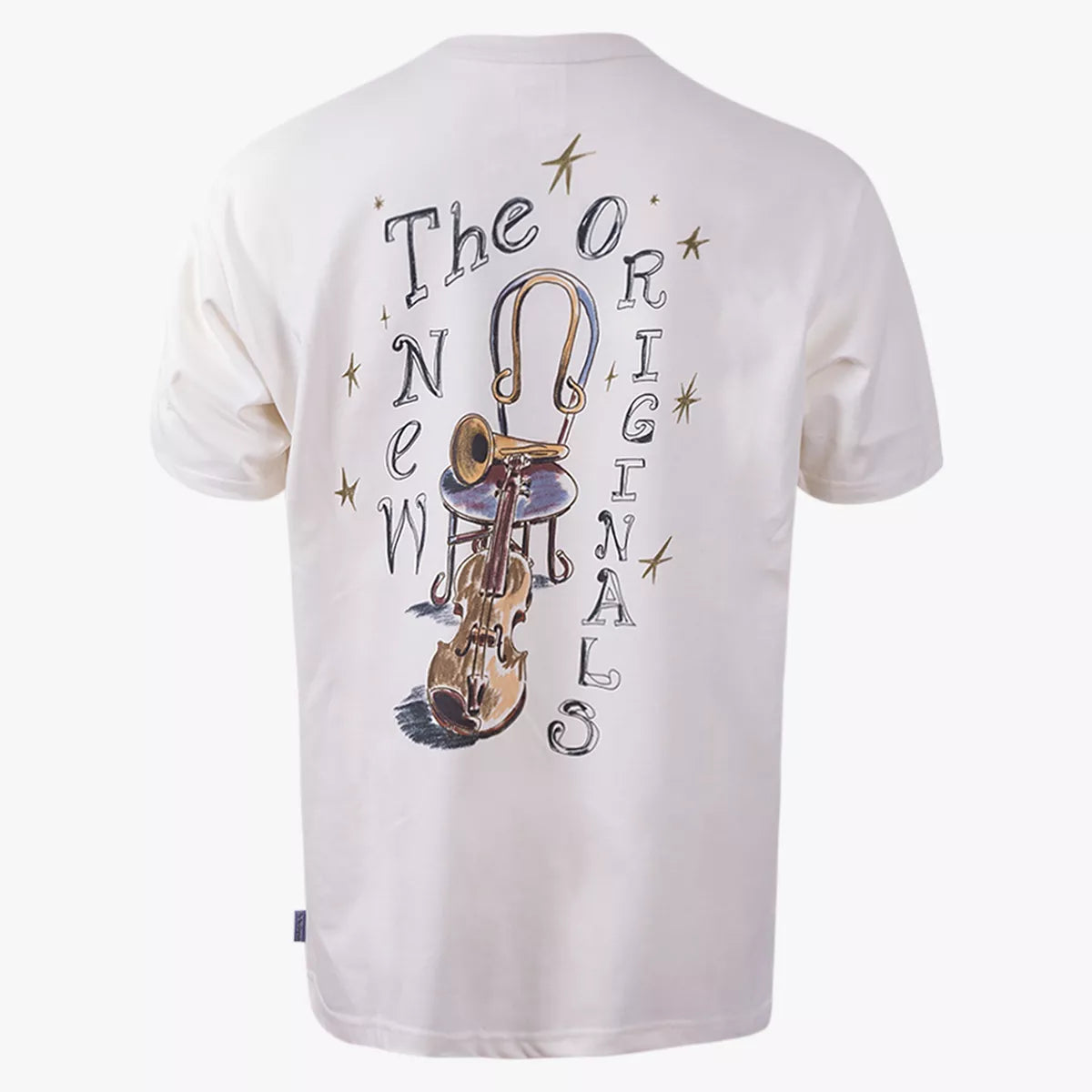 The New Originals T-Shirt met Backprint Wit | Jazz Instrument