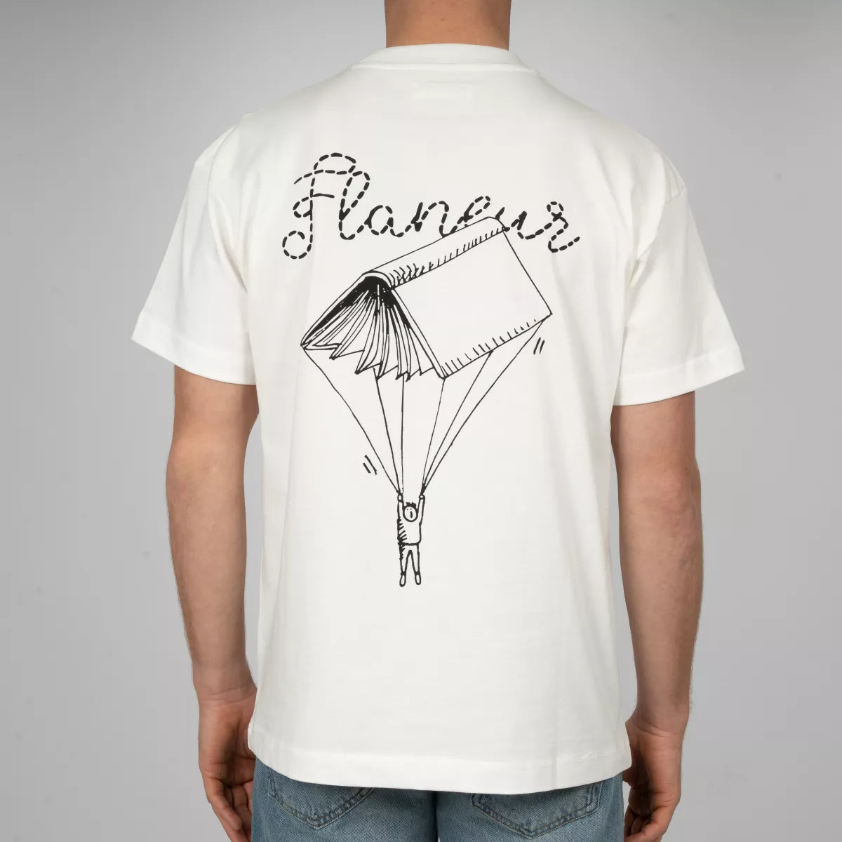 Flaneur Shirt met Backprint Wit | One for the Books