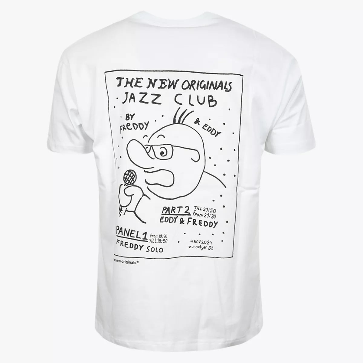 The New Originals Shirt met Backprint Wit | Freddy Poster Tee