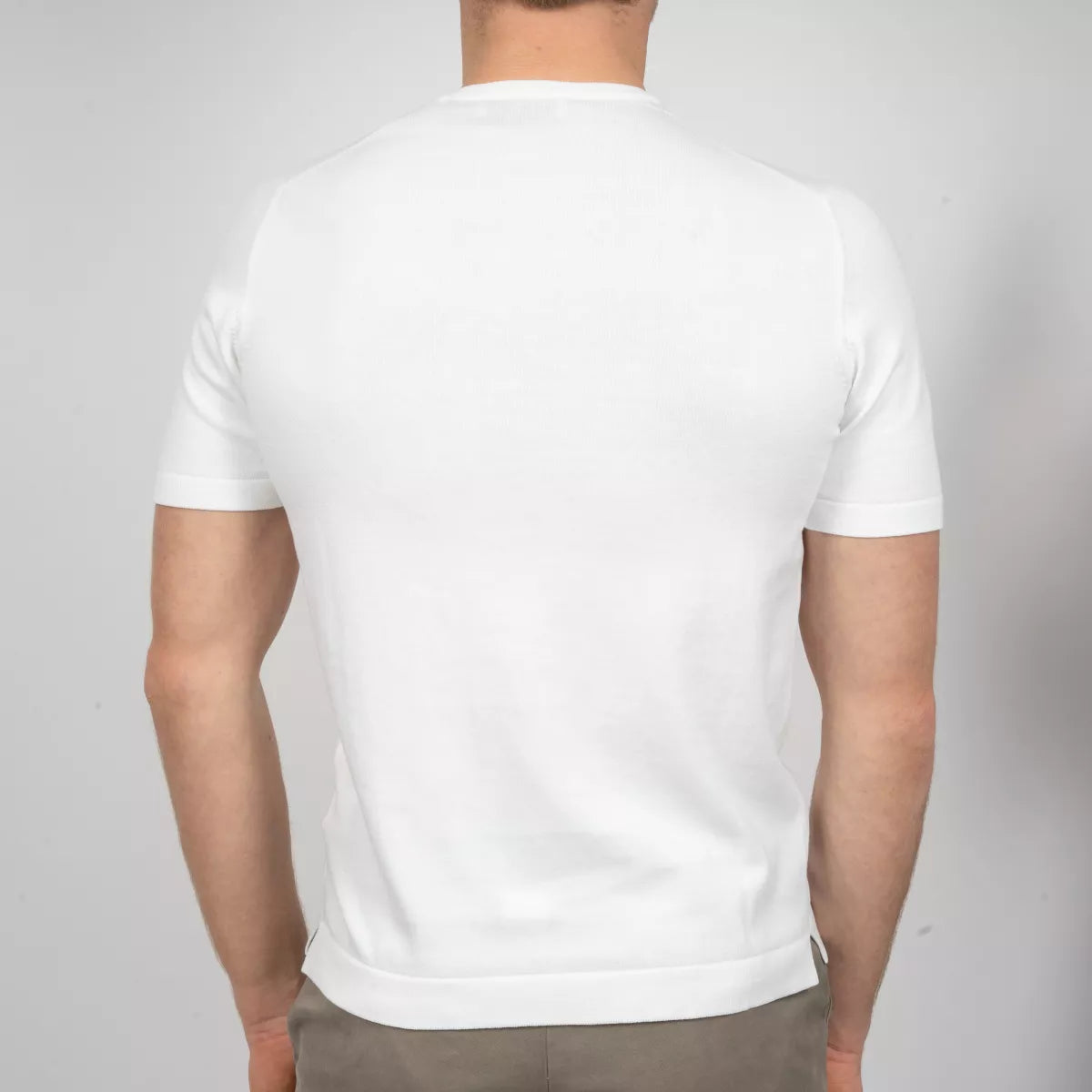 Gran Sasso T-Shirt Wit | Egyptian Giza Cotton Knit