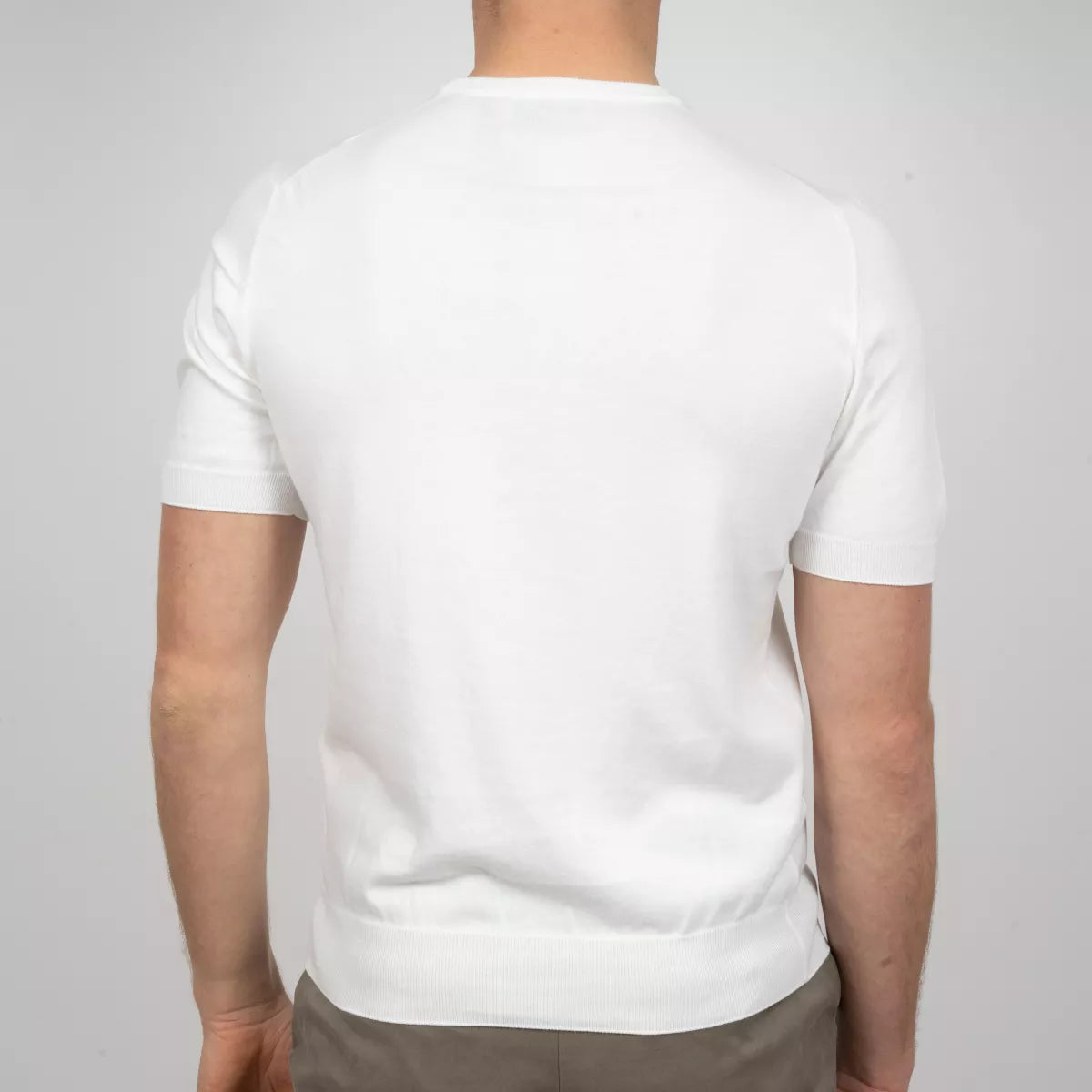 Gran Sasso T-Shirt Wit | Organic Cotton Knit