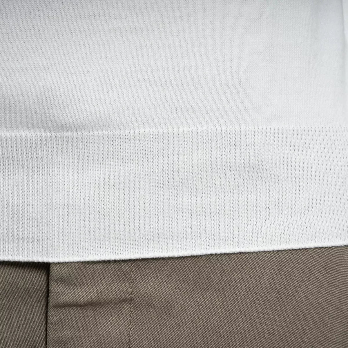 Gran Sasso T-Shirt Wit | Organic Cotton Knit