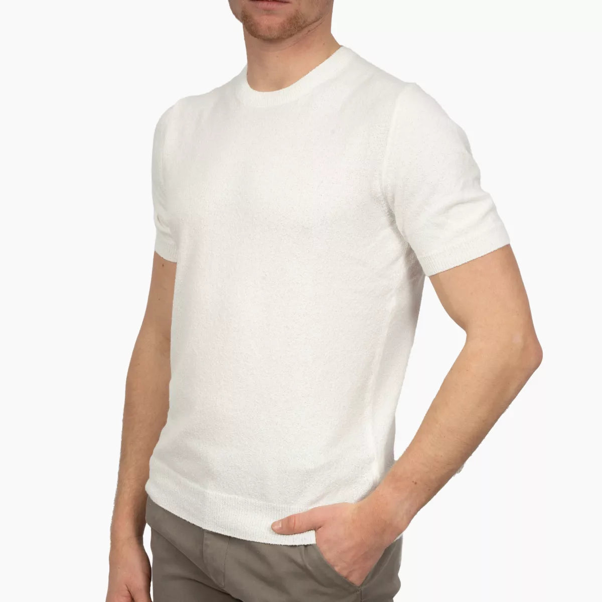 Gran Sasso T-Shirt Wit | Boucle Knit