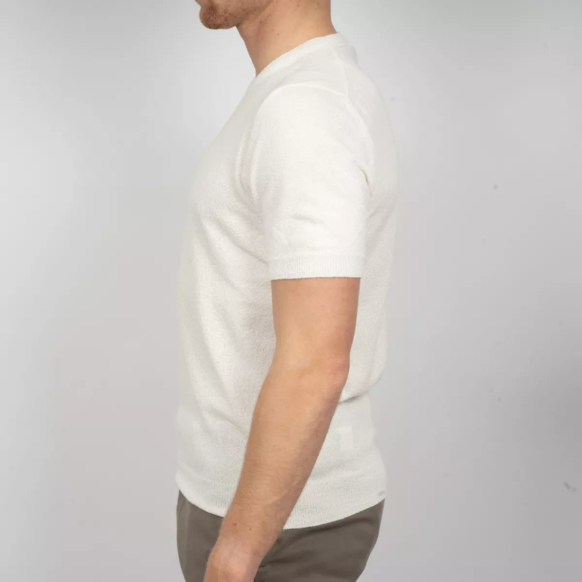 Gran Sasso T-Shirt Wit | Boucle Knit