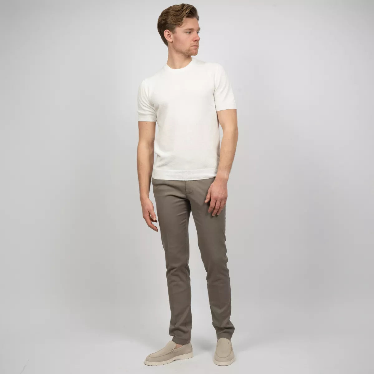 Gran Sasso T-Shirt Wit | Boucle Knit